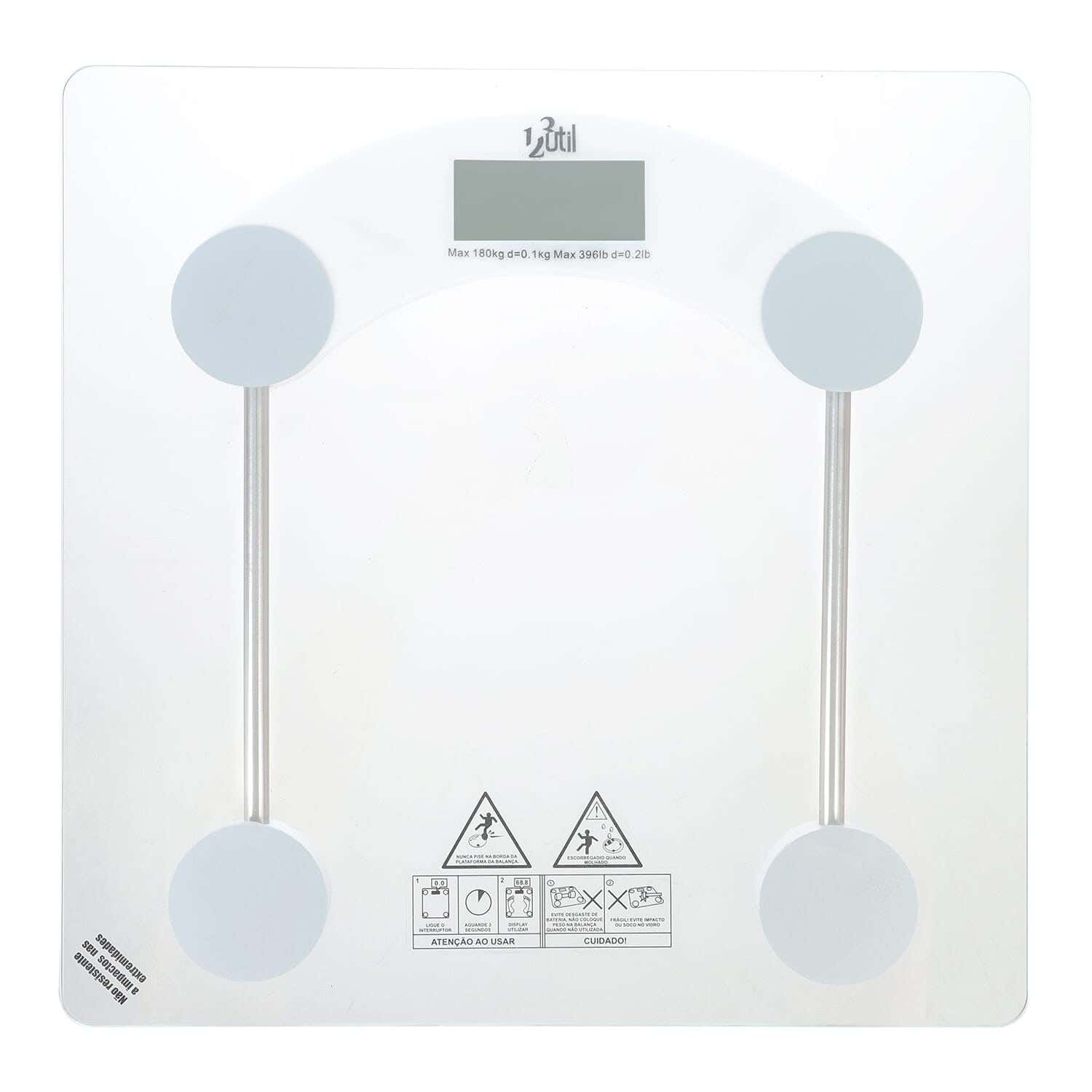 Digital Glass Bathroom Scale, Up To 180 Kg, 30 cm - Clear