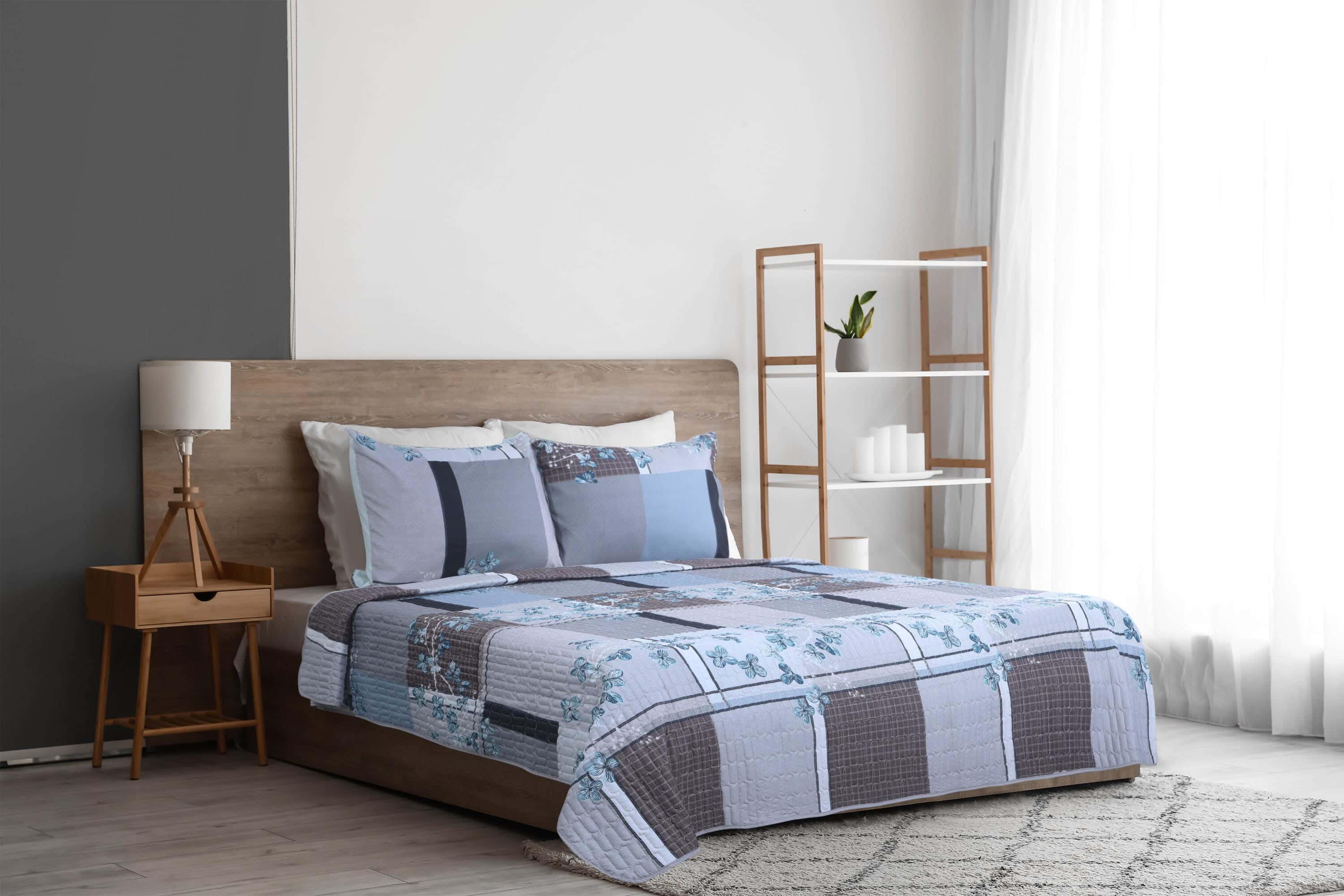 Ronza Home Microfiber Comforter Set, 3 Pieces, 230×240 cm, 1900 grams - Multicolor