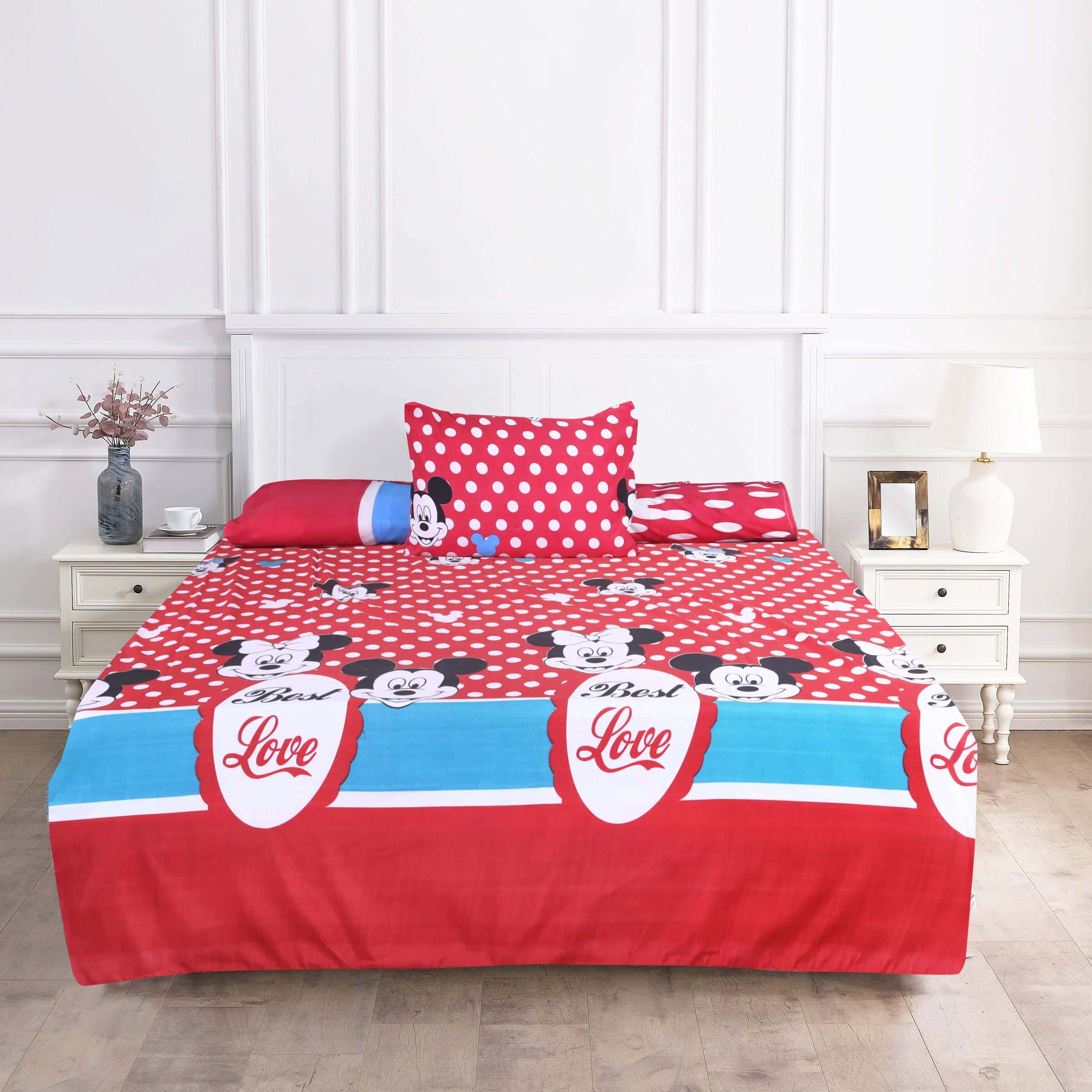 Children'S Bed Sheets Set, 3 Pieces, 240×170 cm - Red