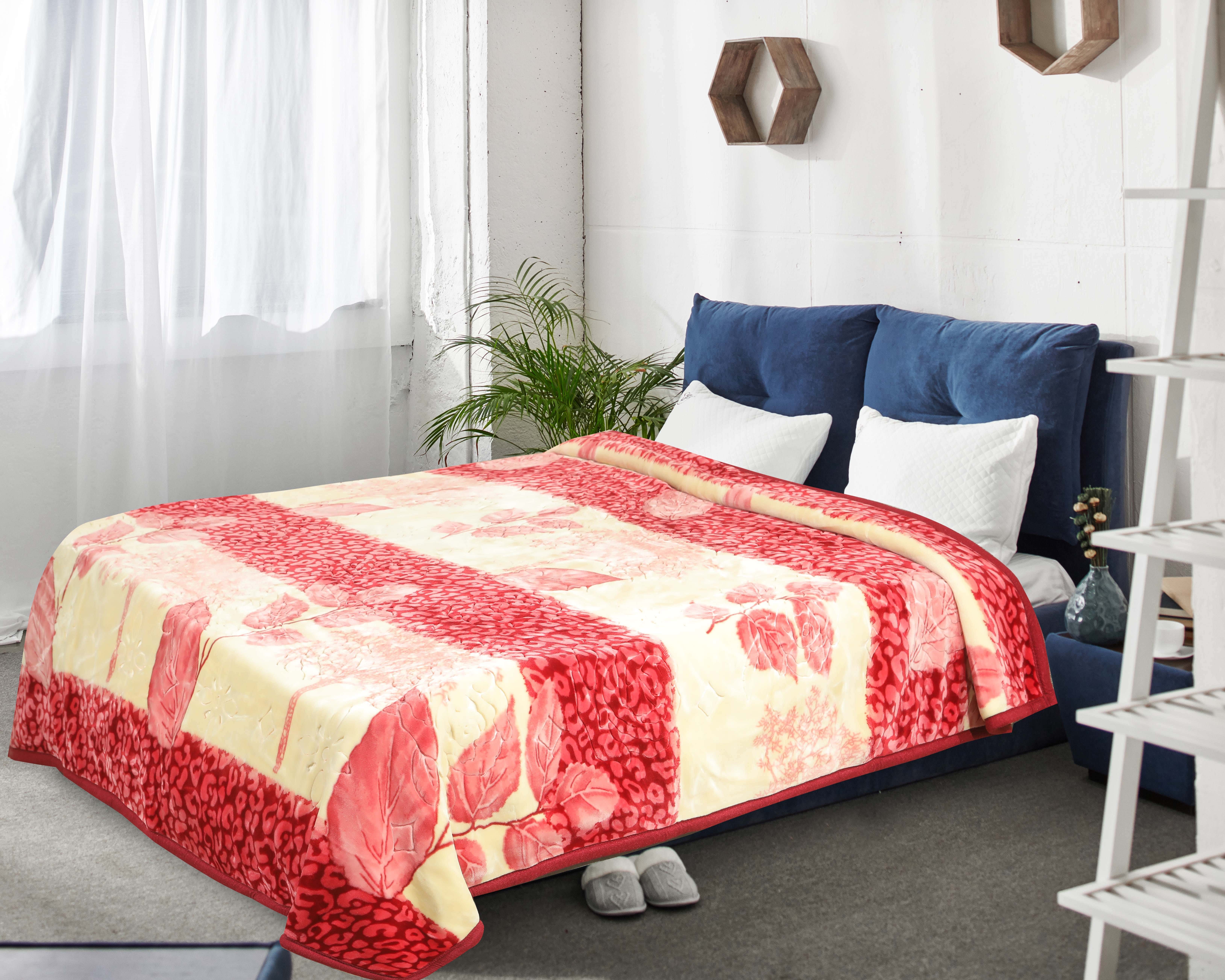 Aslan Velvet Blanket, 220×240 cm, approx 7 Kg - Multicolor