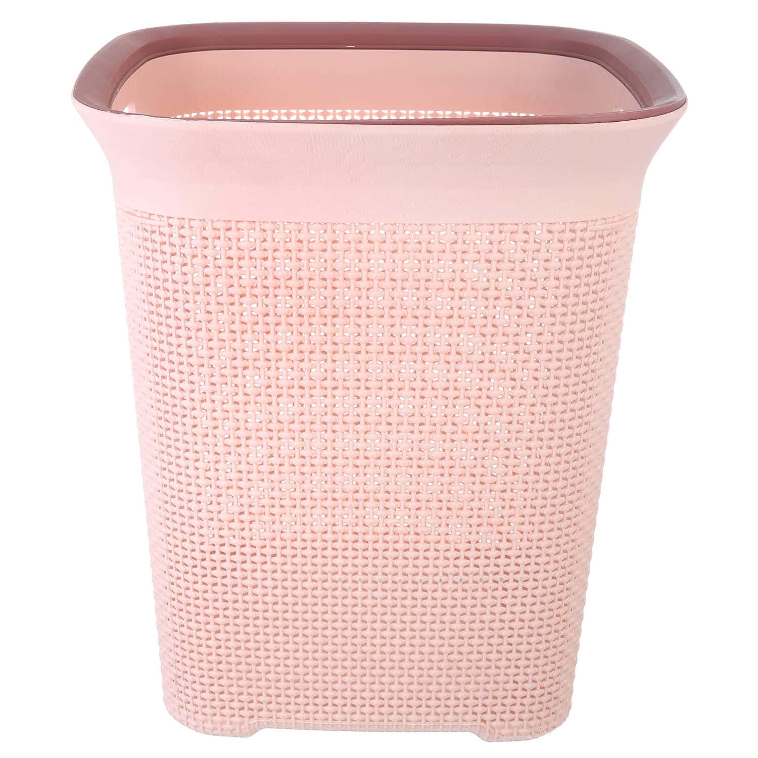 Al Wataneya Plastic Laundry Basket, 49×45 cm - Rose