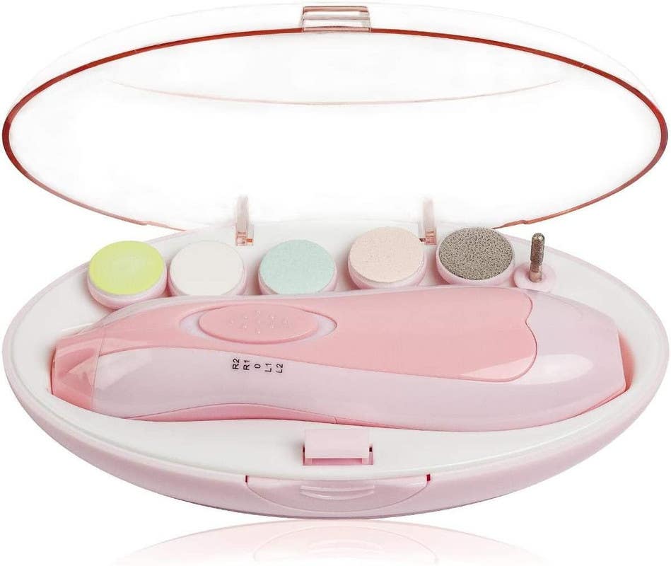 Kids Professional Nail Care System, Safe for Toes and Hands, 6 in 1 - Pink