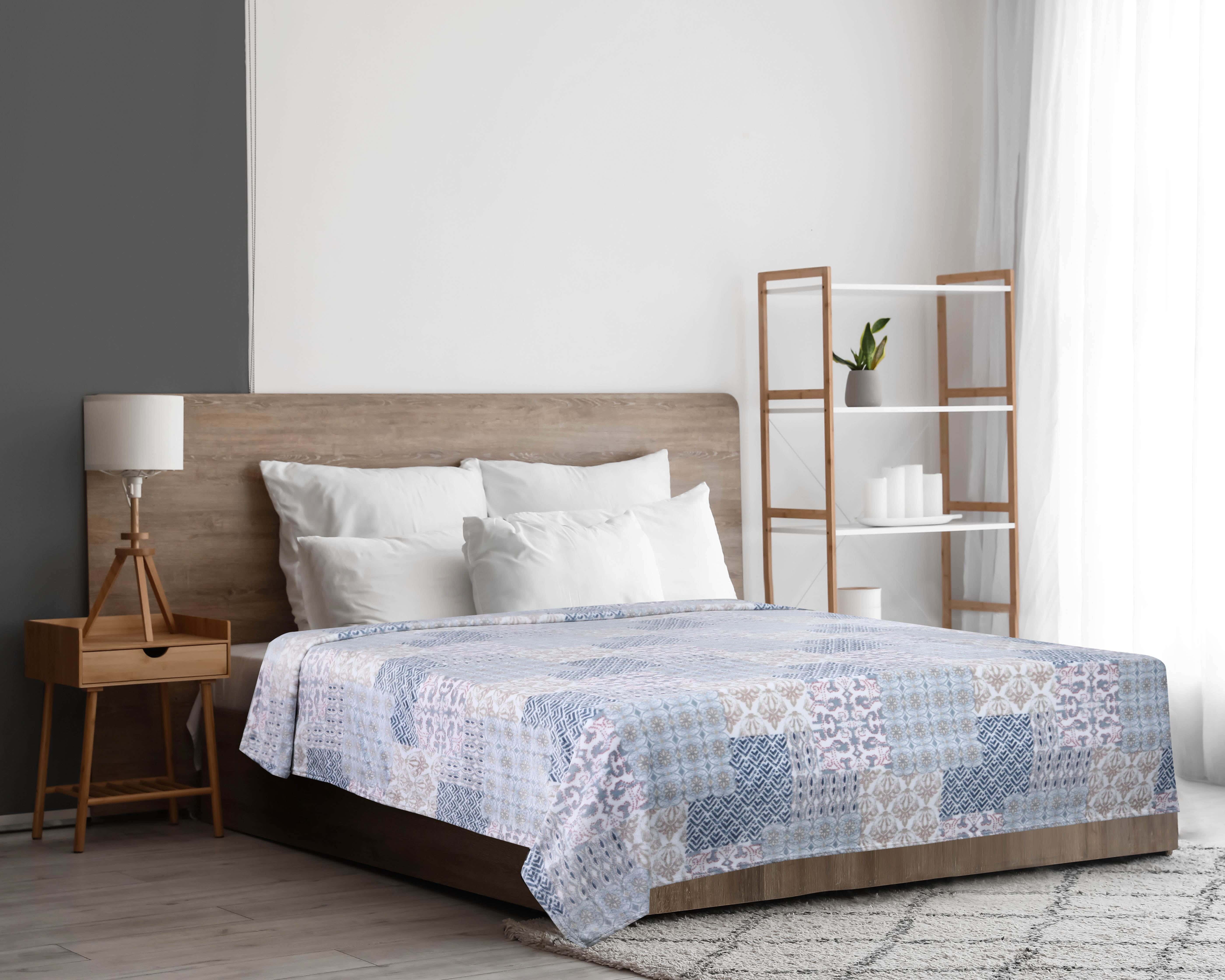 Dream Bed Velvet Heater, 220X240 cm, Approx. 1850 Gm - Beige