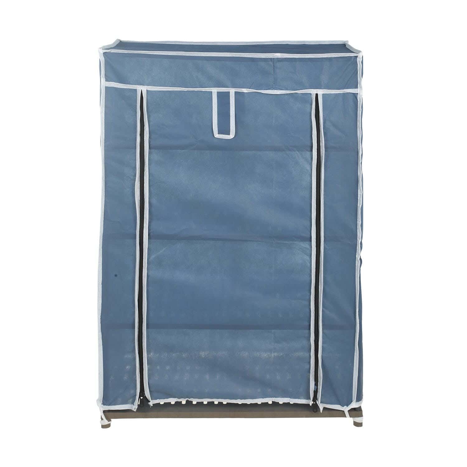 Al Ealamia Plastic Cabinet, Fabric Cover, 5 Shelves, 90×60×30 cm - Navy