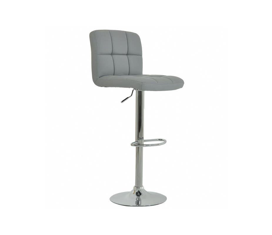 Metal Padded Moving Barstool, 115×47 cm - Grey