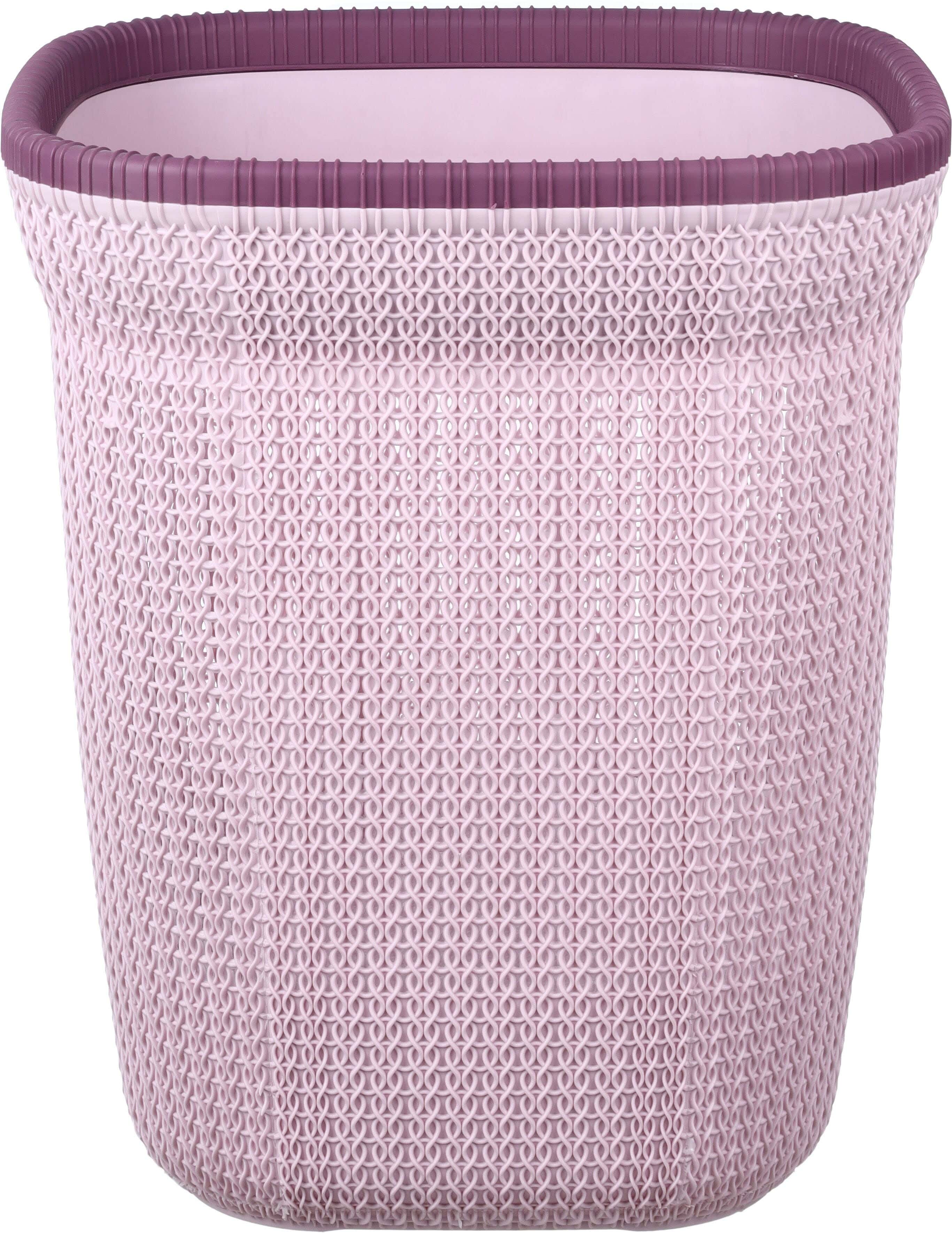 Al Wataneya Plastic Laundry Basket, 40×50 cm, 60 Litres - Cashmere