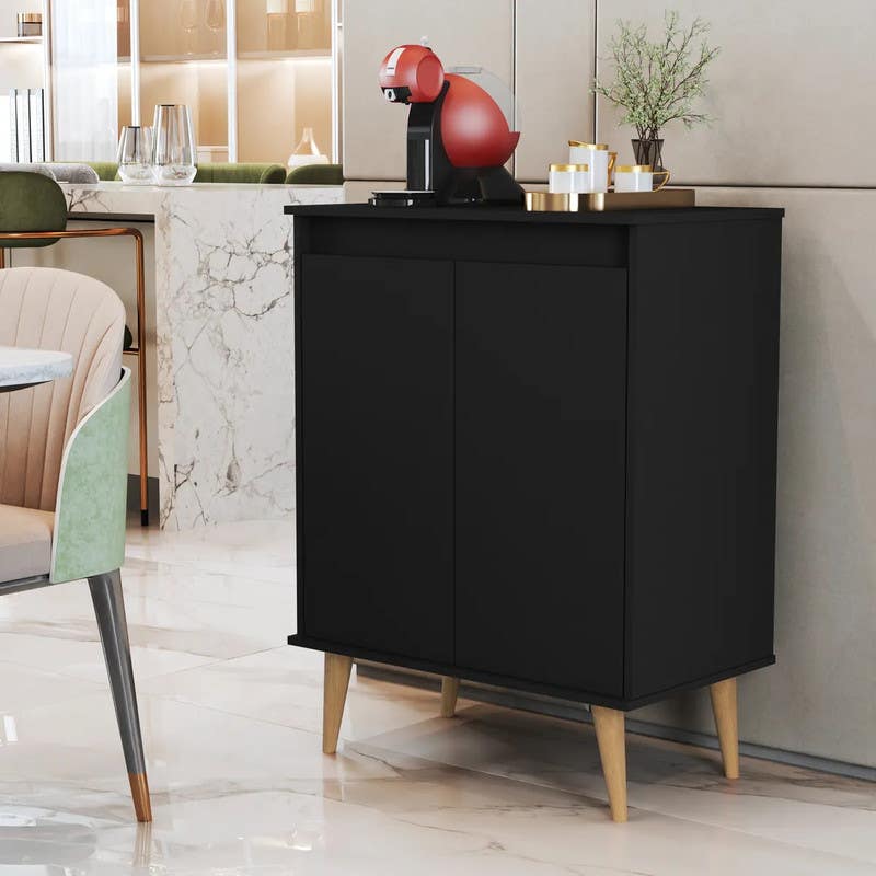 Coffee Corner MDF, 60x35x80 cm - Black