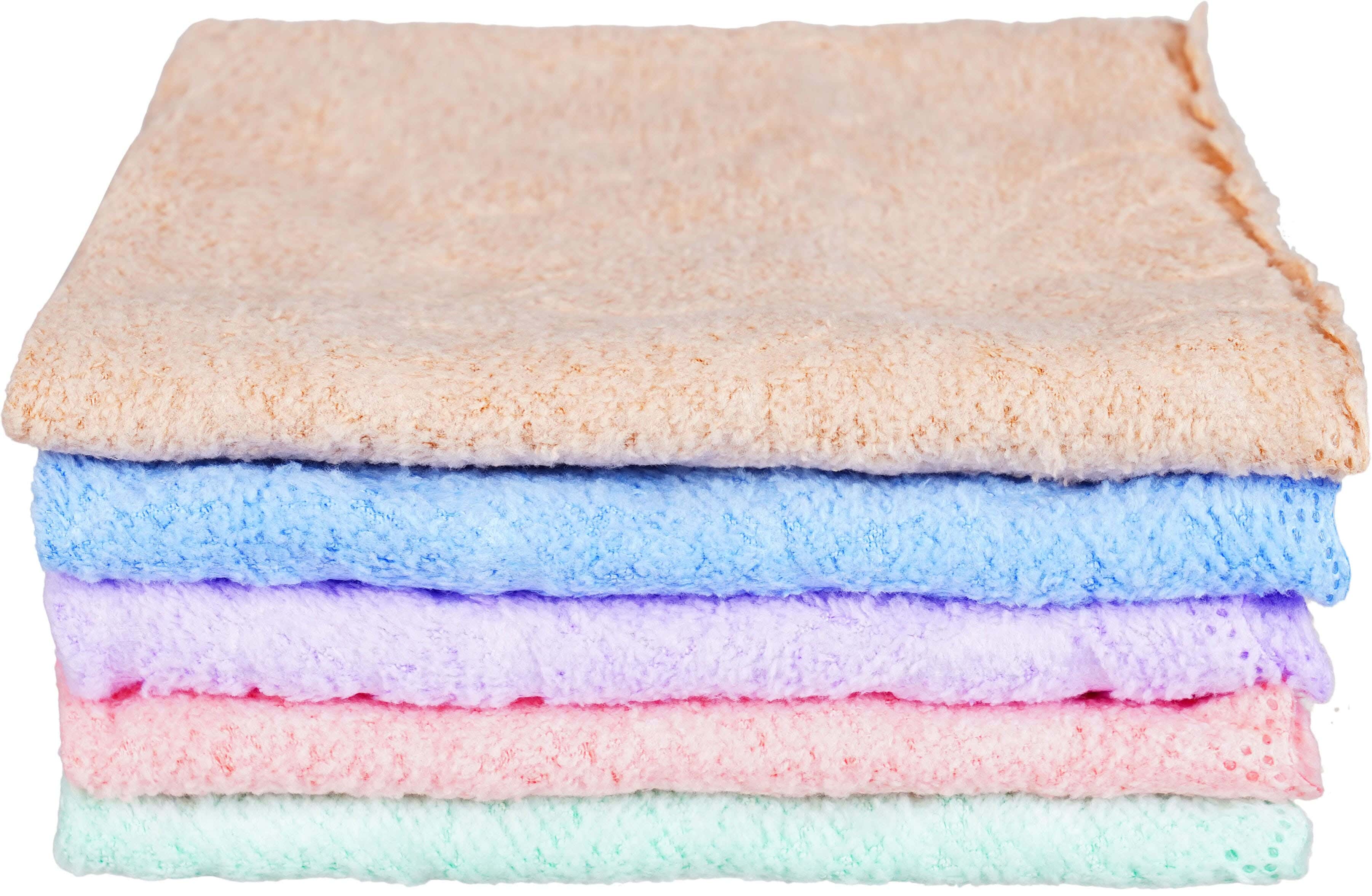 Velvet Kitchen Towel Set, 30×30 Cm, 5 Pieces - Multicolor
