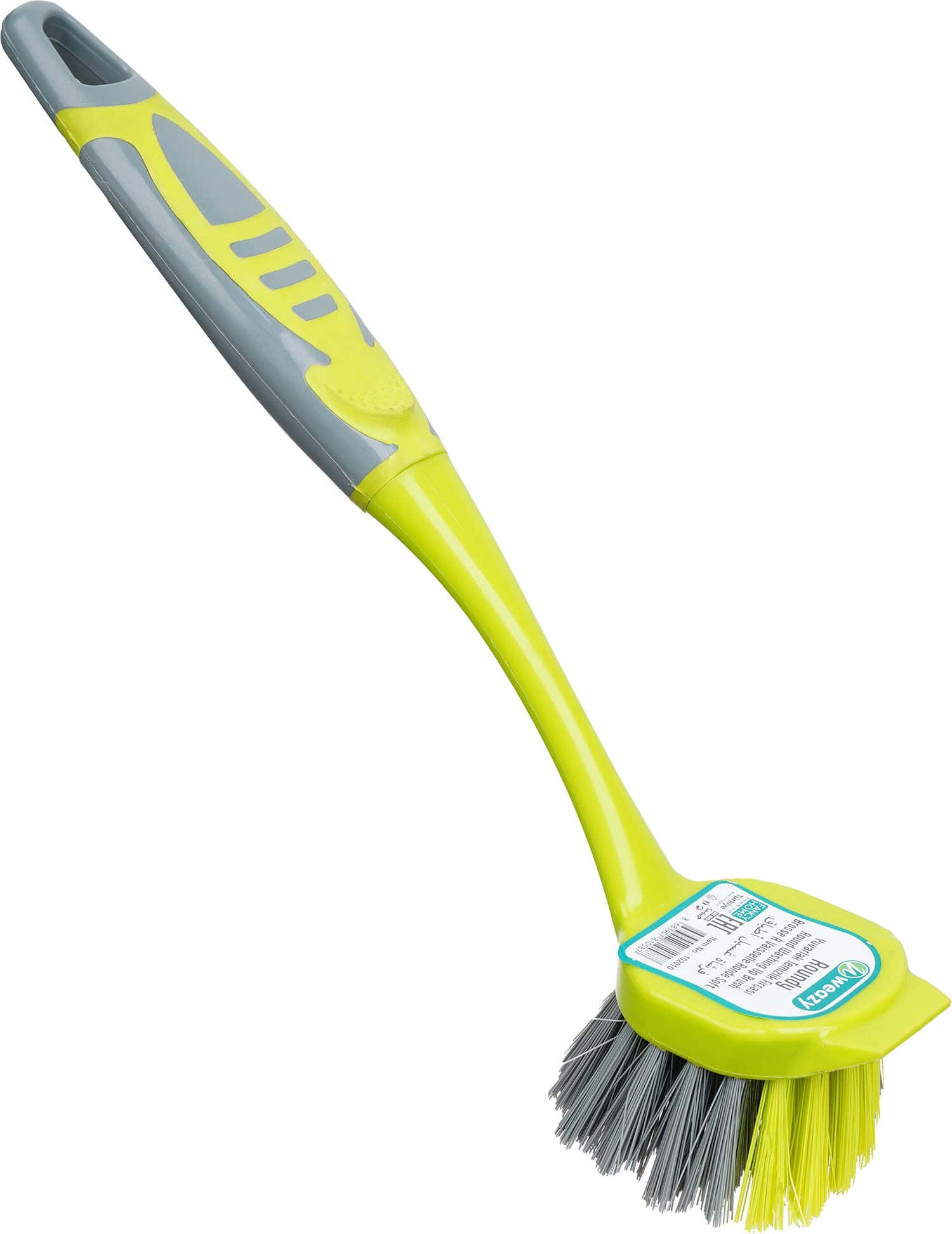Weazy Plastic Dish Cleaning Brush, 4.5×25 cm - Grey Lemon