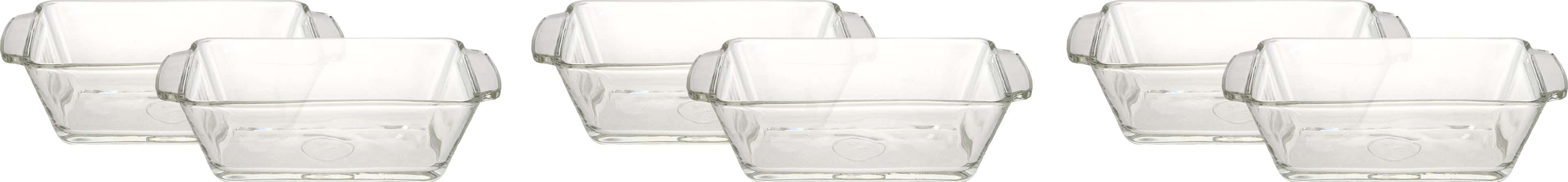 Ice Cream Bowl Set with Glass Handle, 6 Pieces, 5 cm - Clear