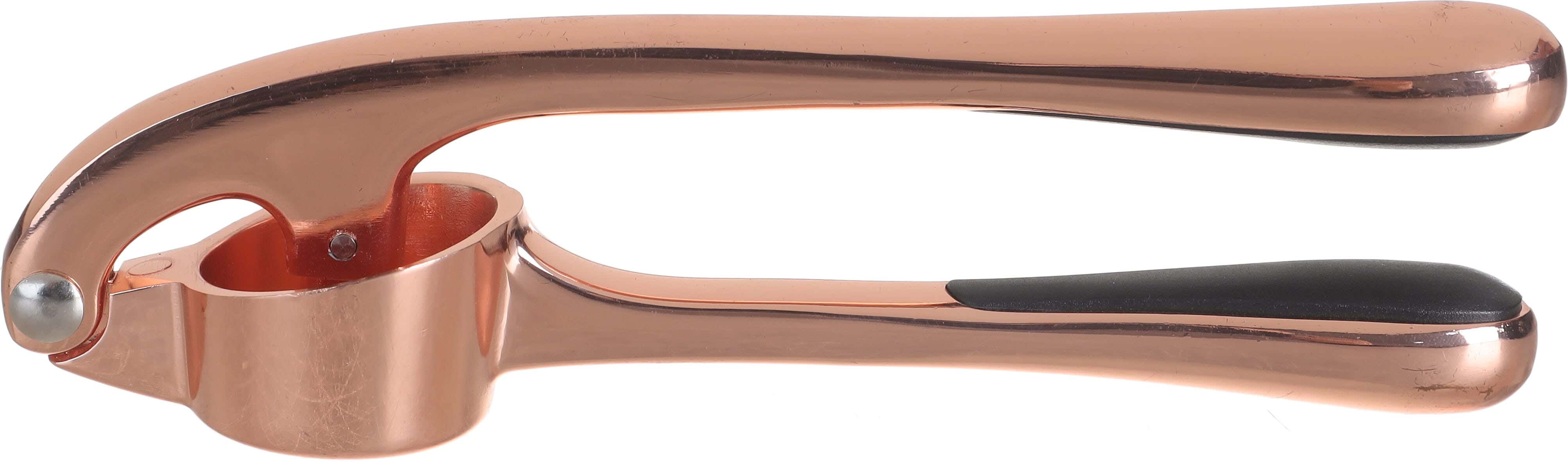 Stainless Steel Garlic Press, 17cm - Copper