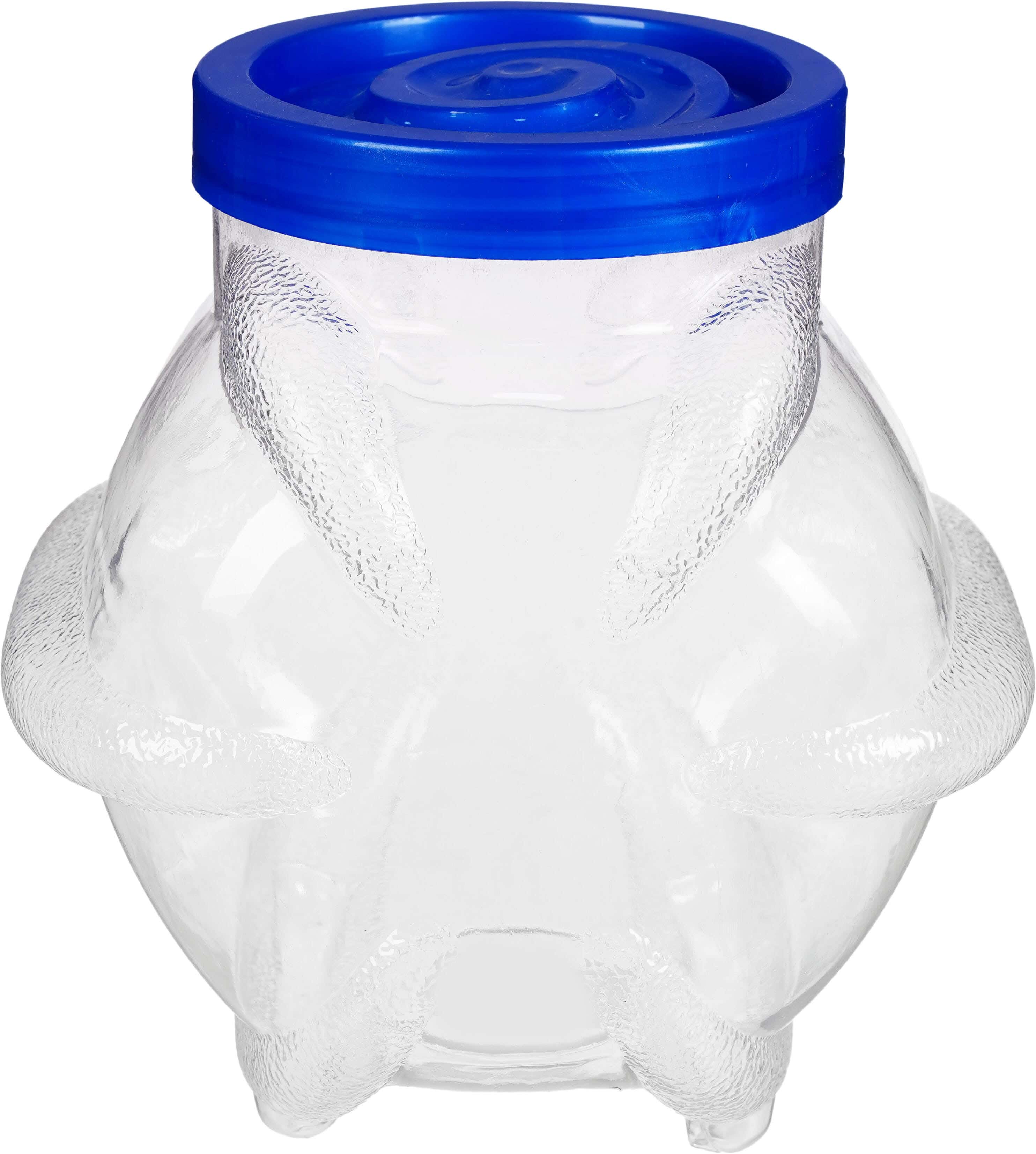Plastic Storage Jar, 1.5 Liter - Clear Blue