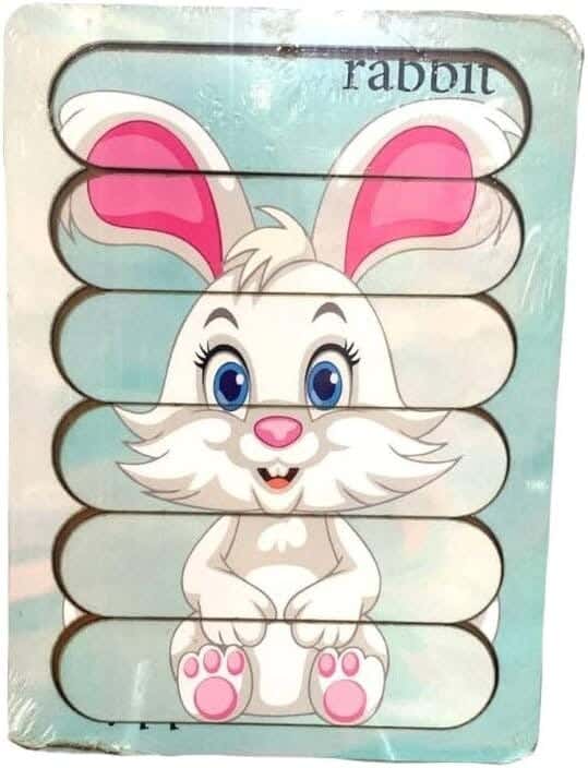 Alsafwa R7-3-G Rabbit Slide Puzzle - Blue White