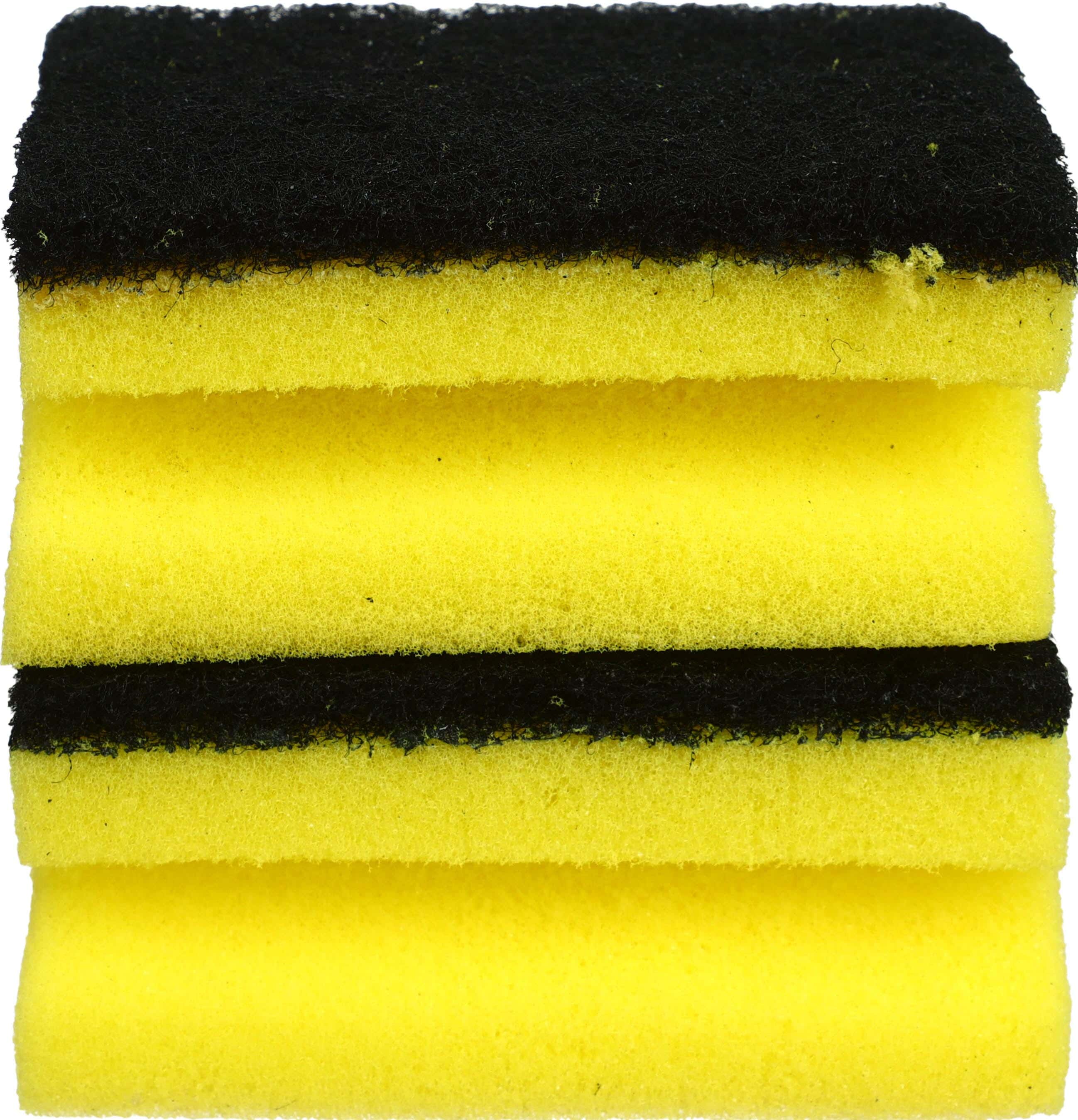 Easy Use Utensils Sponge Set, 2 Pieces - Yallow Black