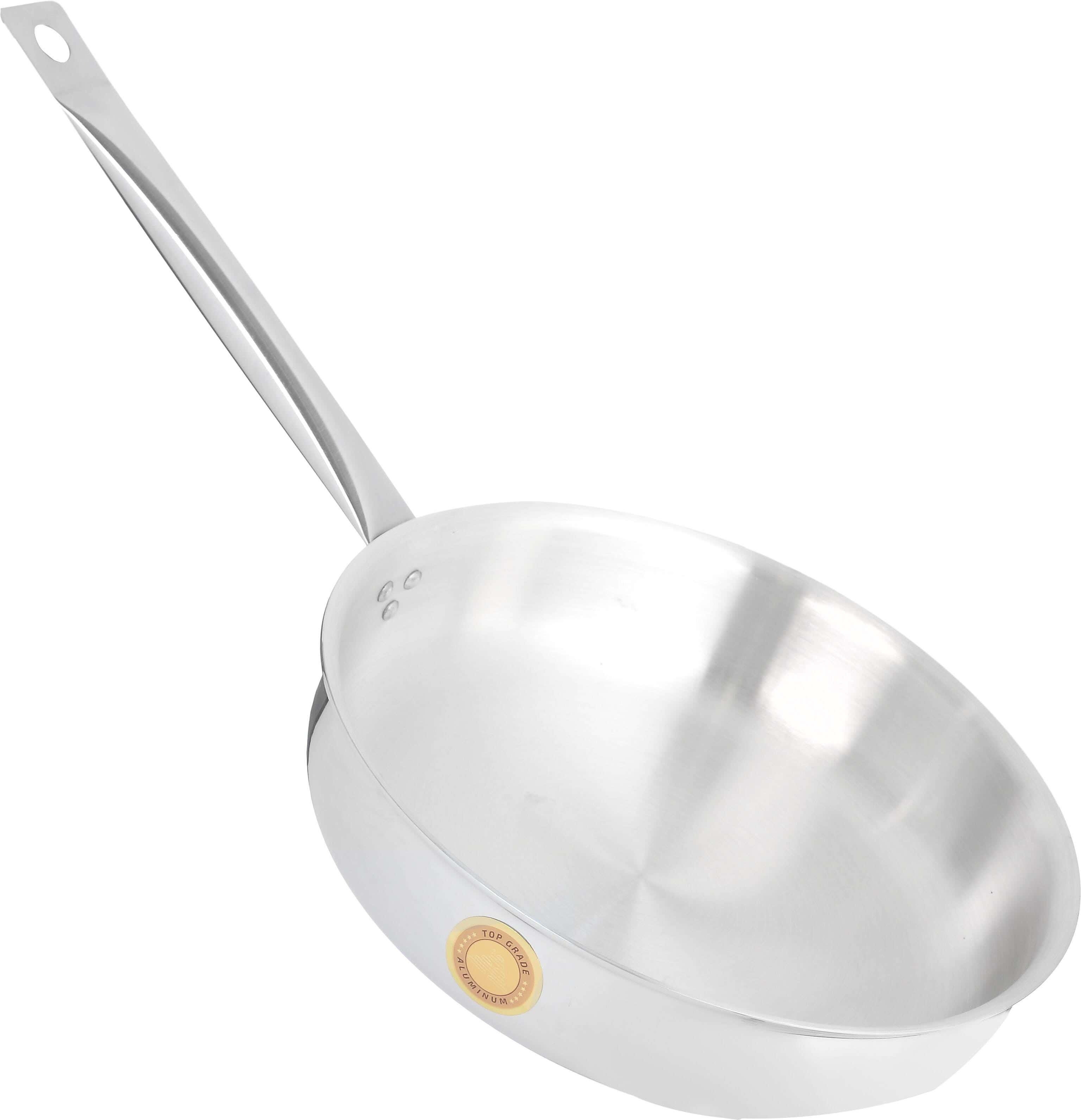 Al Ahram Aluminum Frying Pan, With Stainless Steel Handle, 26 cm - Silver