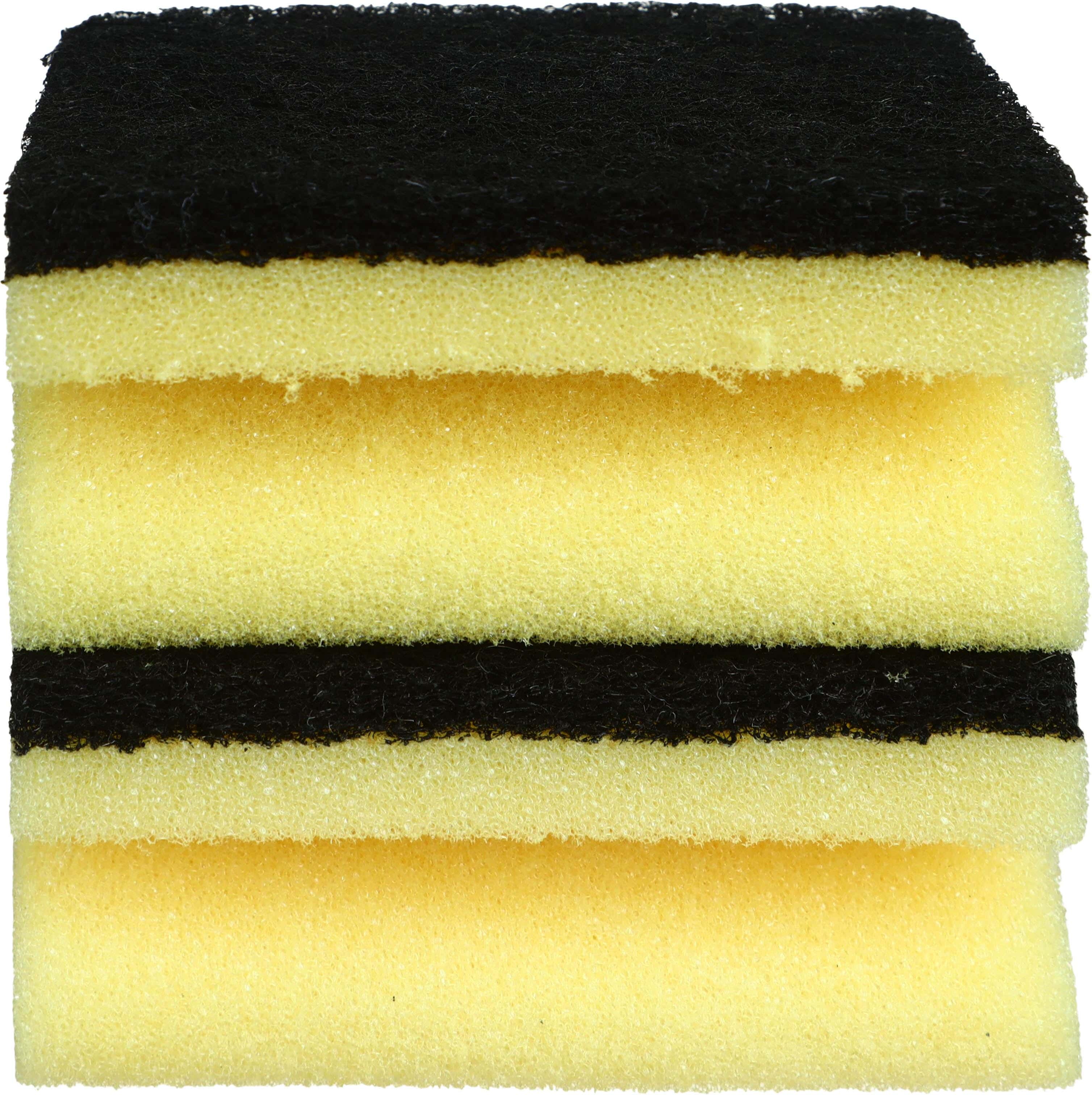 Easy Use Utensils Sponge Set, 2 Pieces - Yallow Black