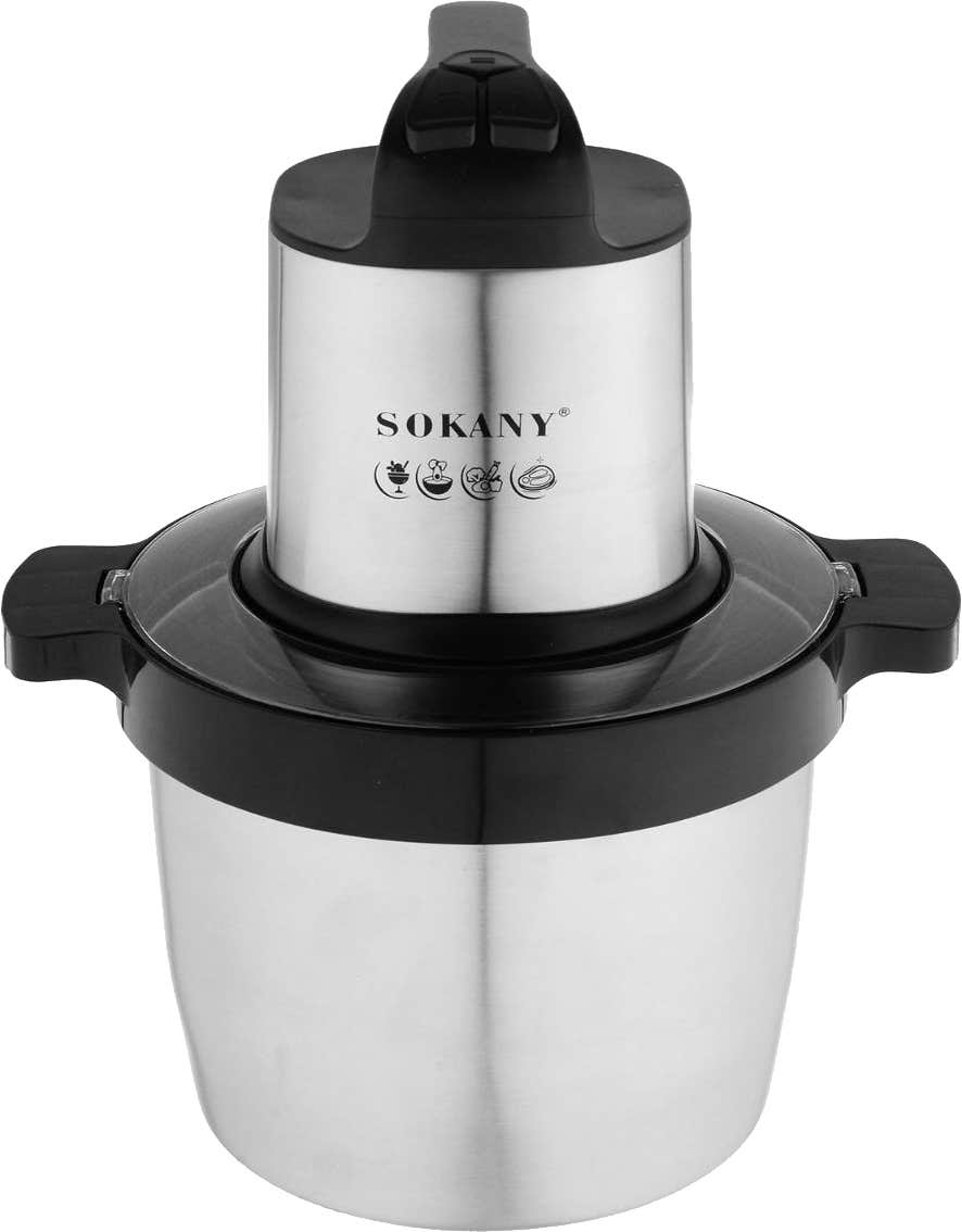 Sokany SK-YM-7033 Chopper, 1500 watt, 6.5 liter - Silver Black