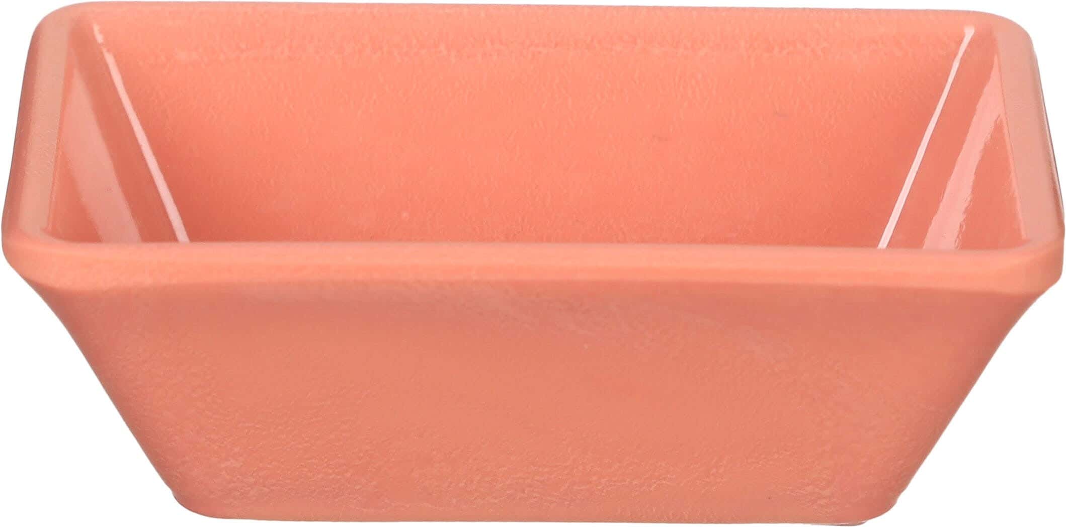 Zahra Elmohandes Melamine Rectangular Sauce Bowl, 5.5×8 cm - Pink