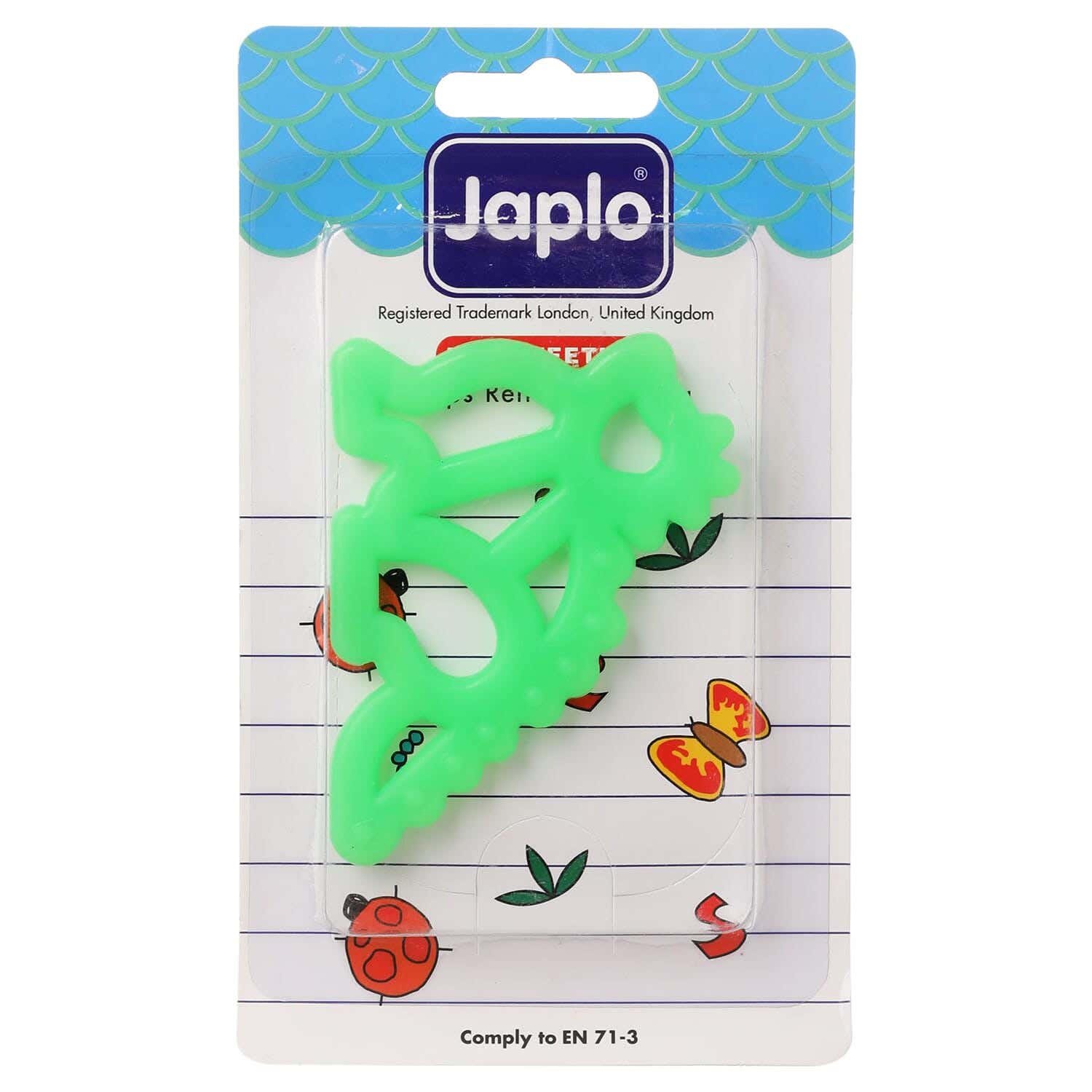 Japlo Silicone Teether, Stego Shaped - Green