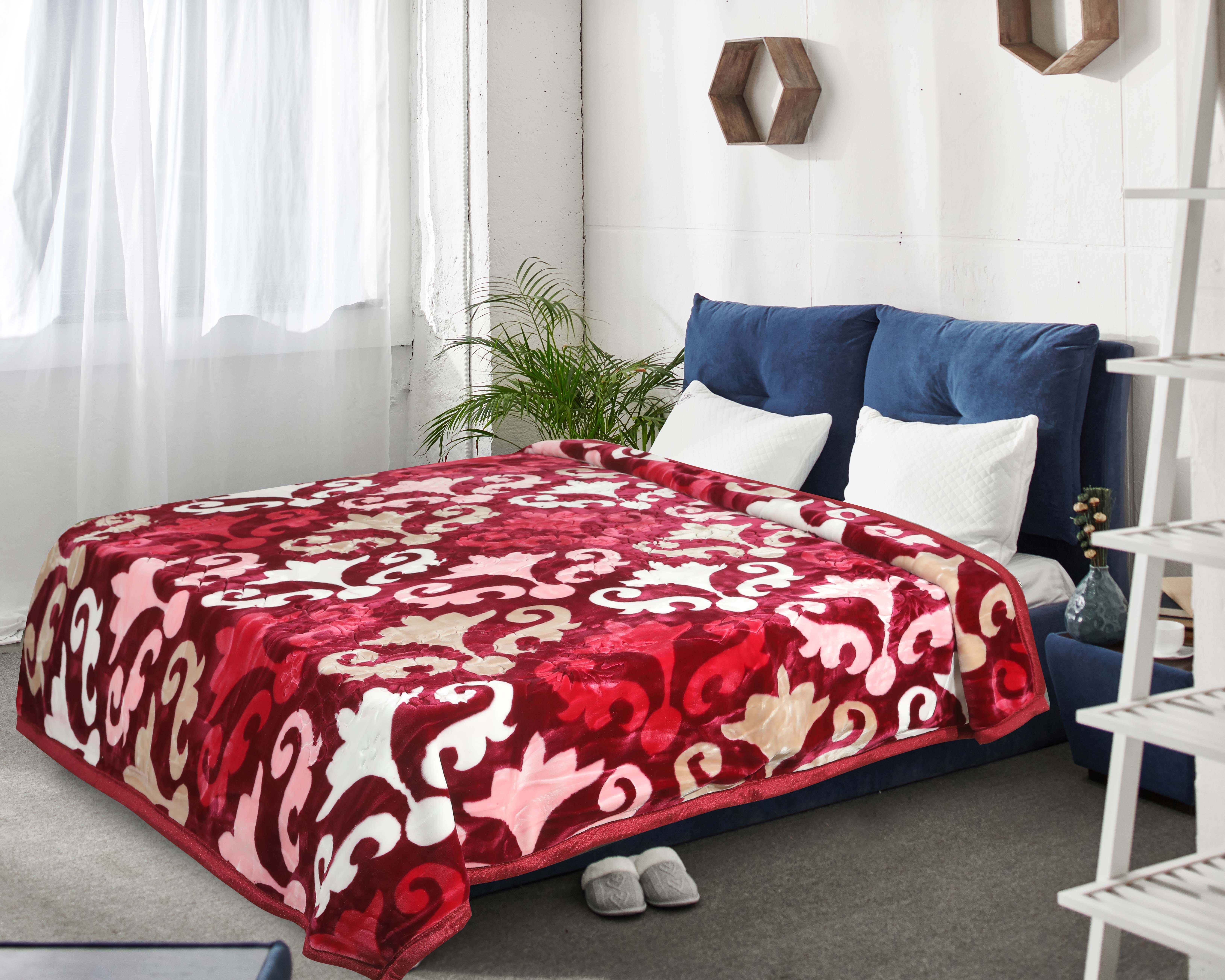 Aslan Velvet Blanket, 220×240 cm, approx 7 Kg - Multicolor