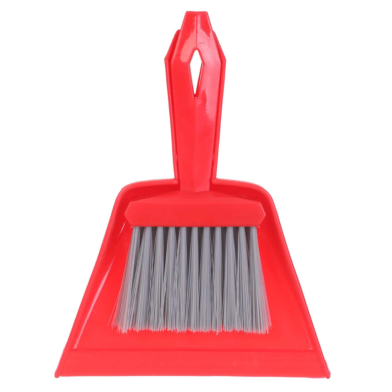 Liao Plastic Cleaning Brush with Shovel, 8 cm - Red Grey
