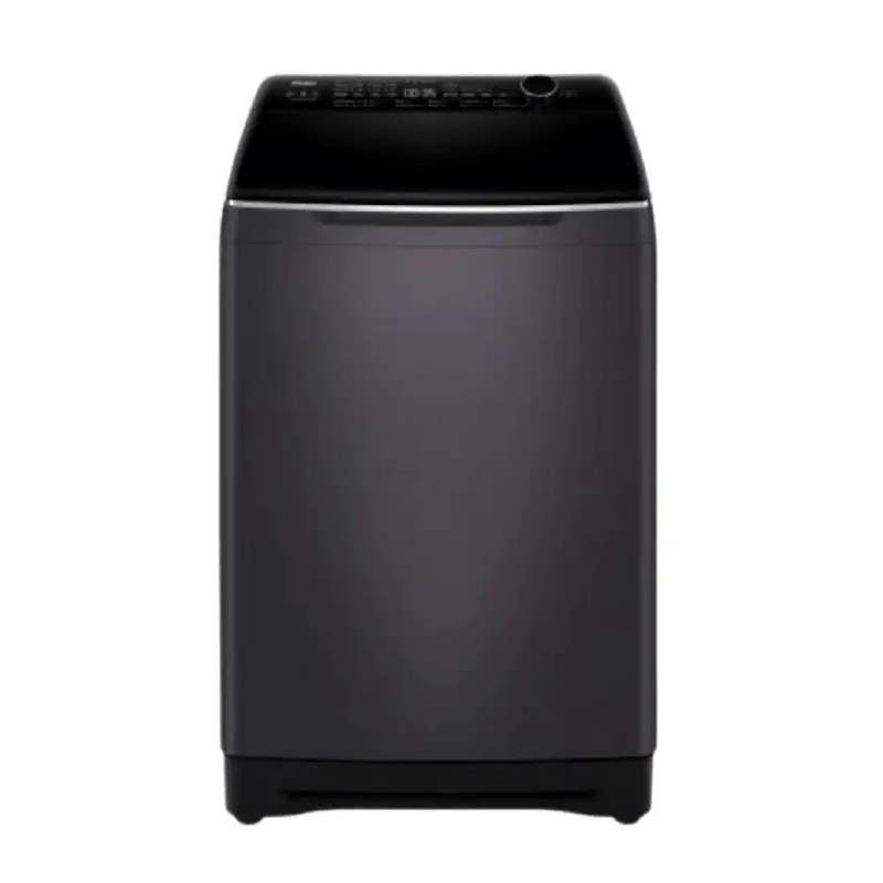 Haier HWM120-B2178S8 Top Load Automatic Washing Machine, 12 kg, Digital Screen, Inverter, Hydraulic Door - Dark Silver