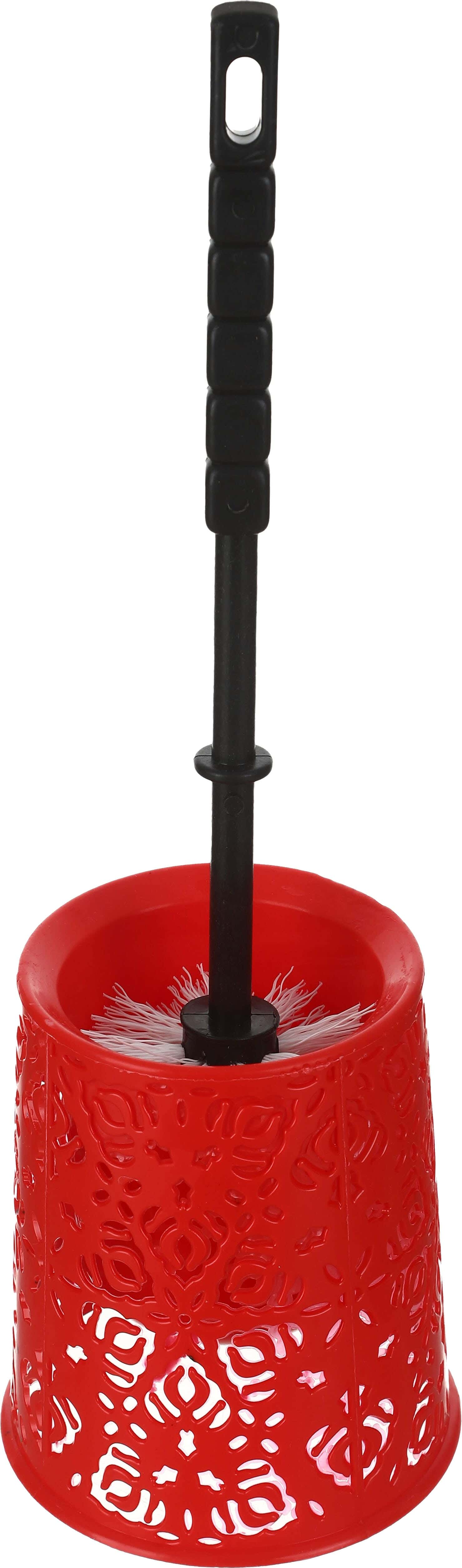 El Helal & Star Plastic Toilet Brush, 12×40 cm - Red