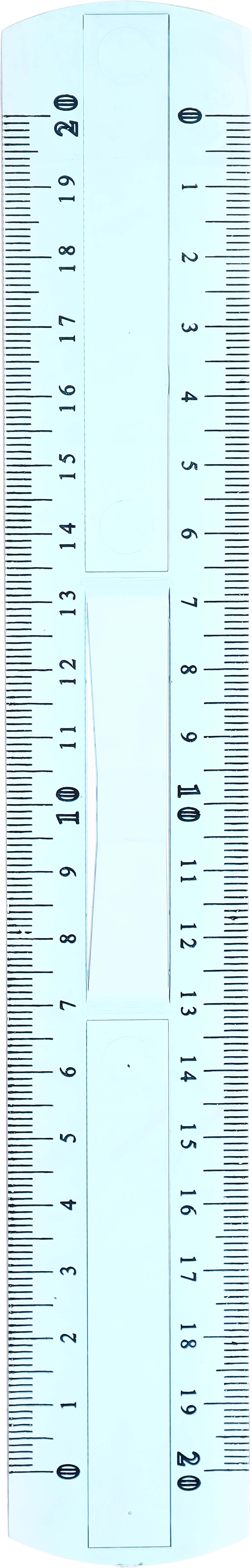 Prima Hanging Plastic Ruler, 20 cm - Turquoise