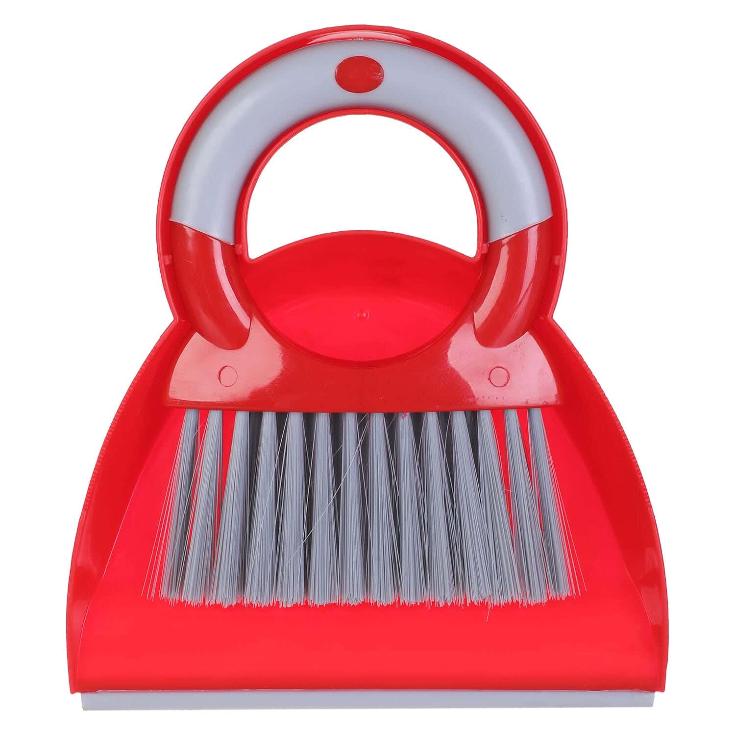 Liao Plastic Car Cleaning Brush with Shovel, 17 cm - Red Grey