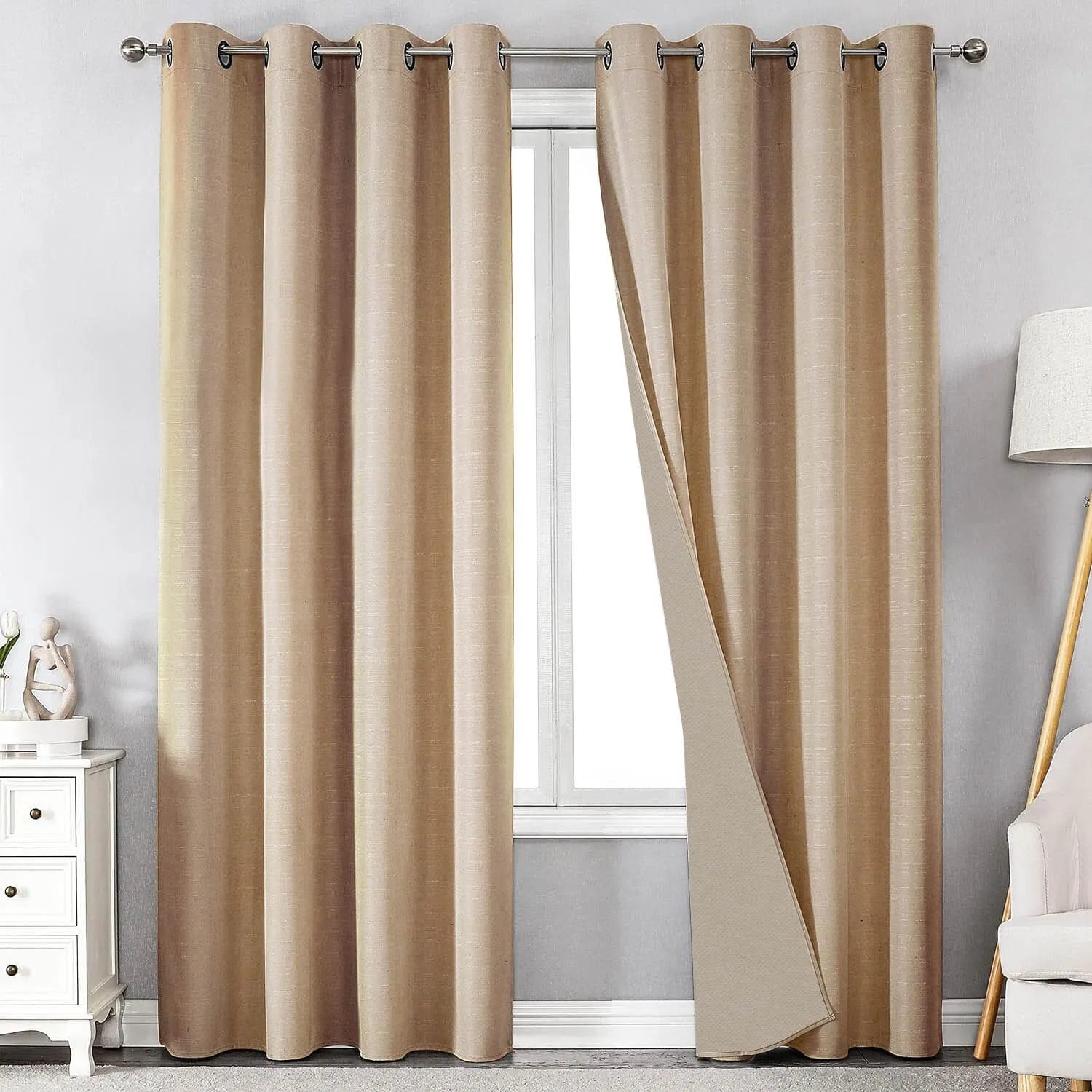 Makhmal Linen Curtain With Rings, 240×140 Cm ( 1 piece )