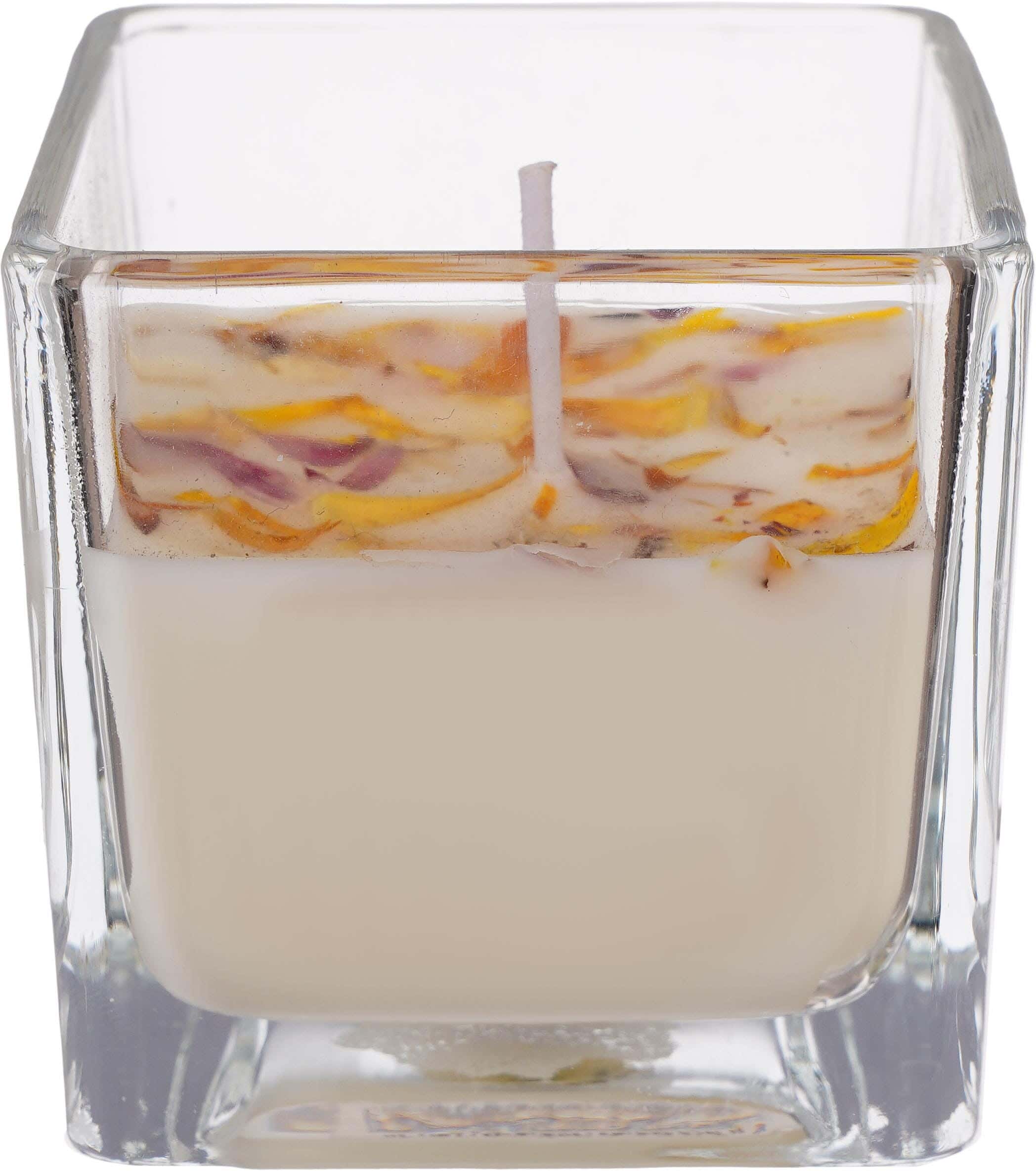 Glass Square Scented Candle, 6×6 cm - Off White