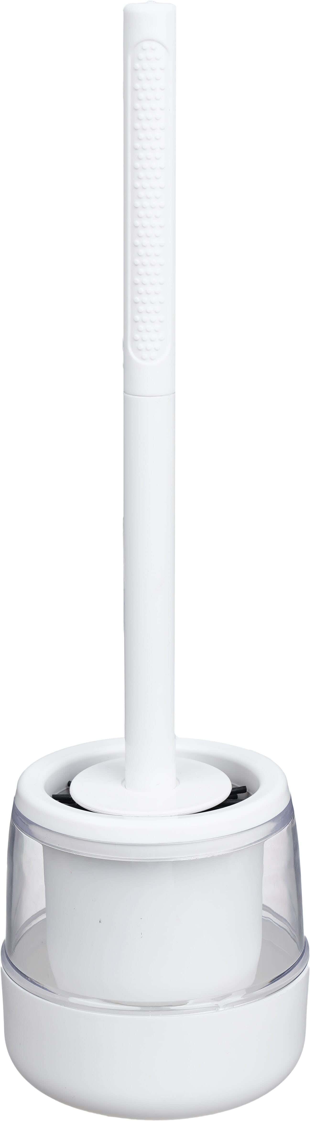 Weazy Plastic Toilet Brush With Base, 36×10 cm - White
