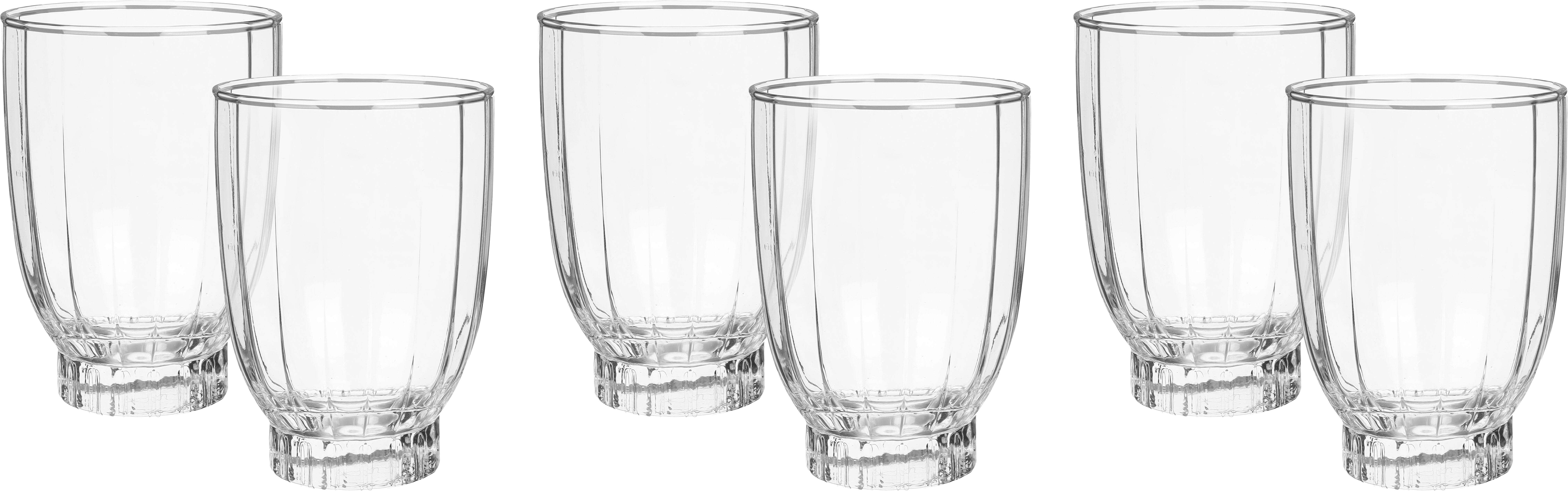 Pasabahce Glass Cup Set, 6 Pieces, 320 ml - Clear