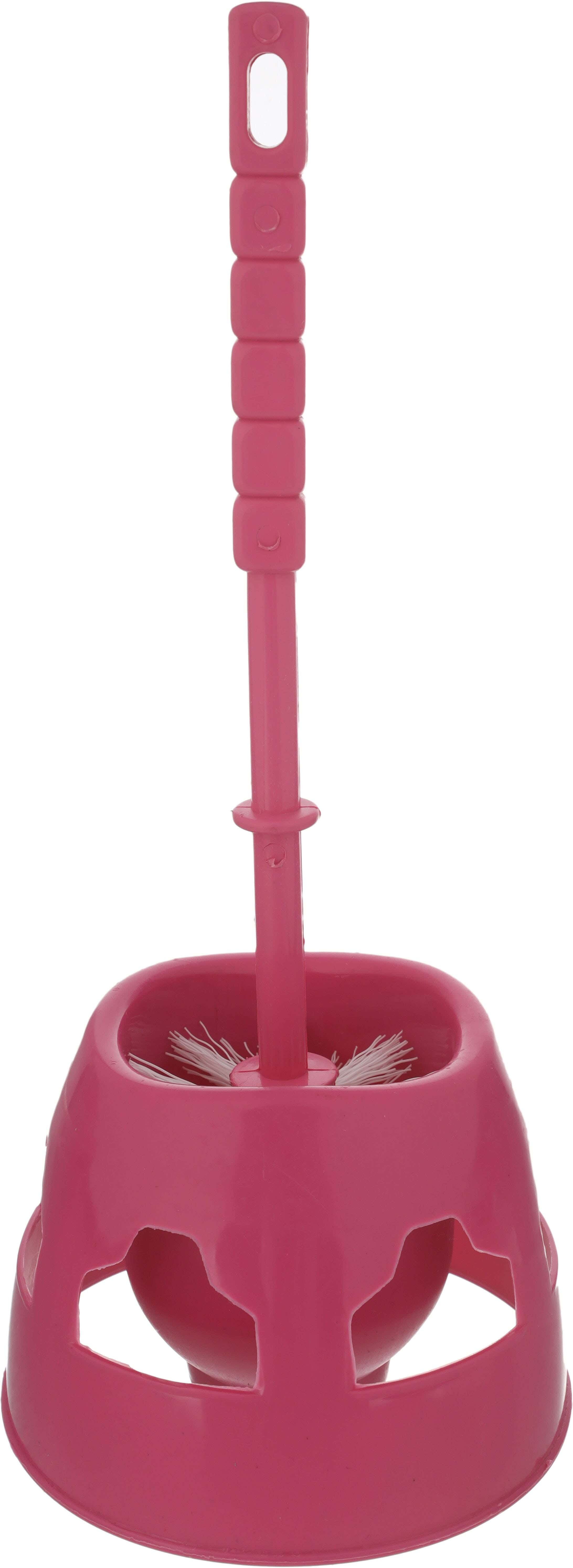 El Helal & Star Plastic Toilet Brush, 8×10×15 cm - Fuchsia