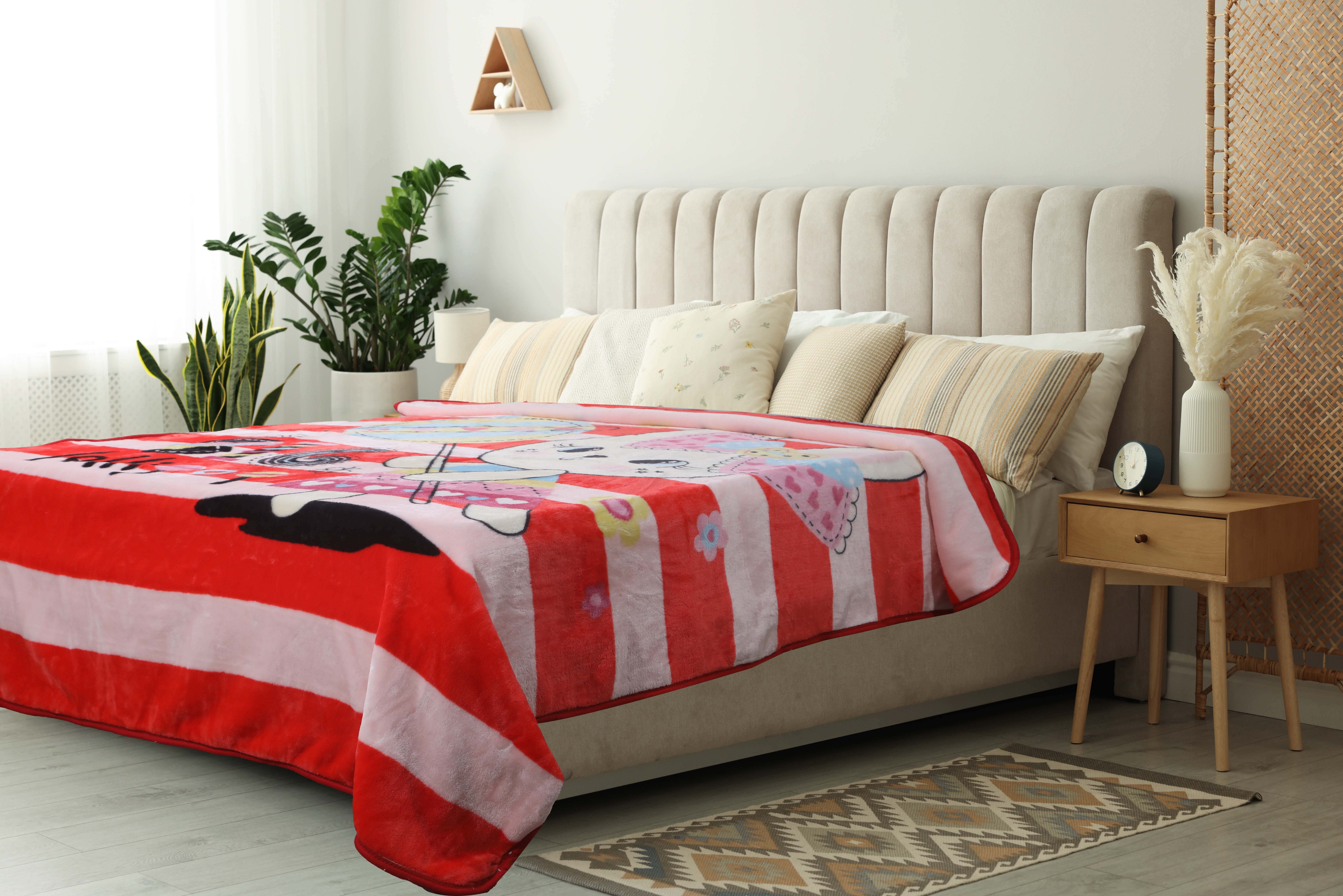 Romance Magic Velvet Blanket Set, 2 Pieces, 240X180 cm, 3700 Gm - Multicolor
