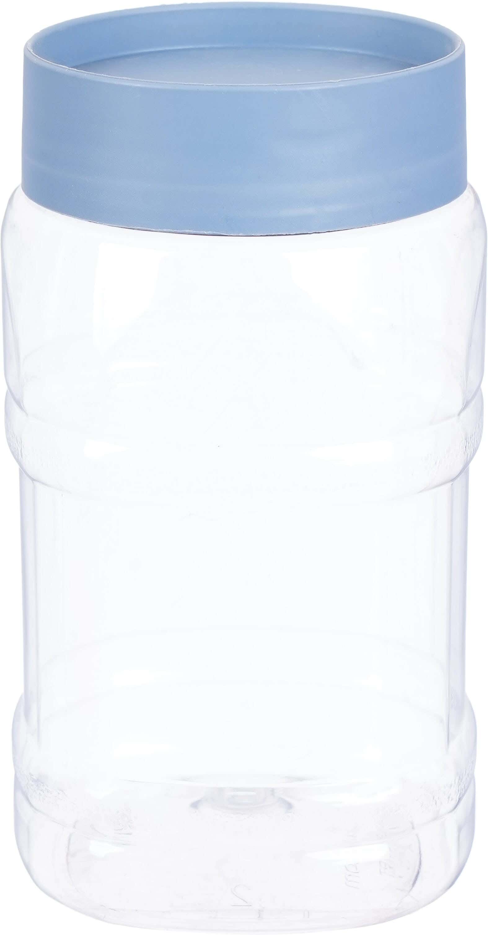 Max Plast Squared Plastic Jar, 580 ml - Grey