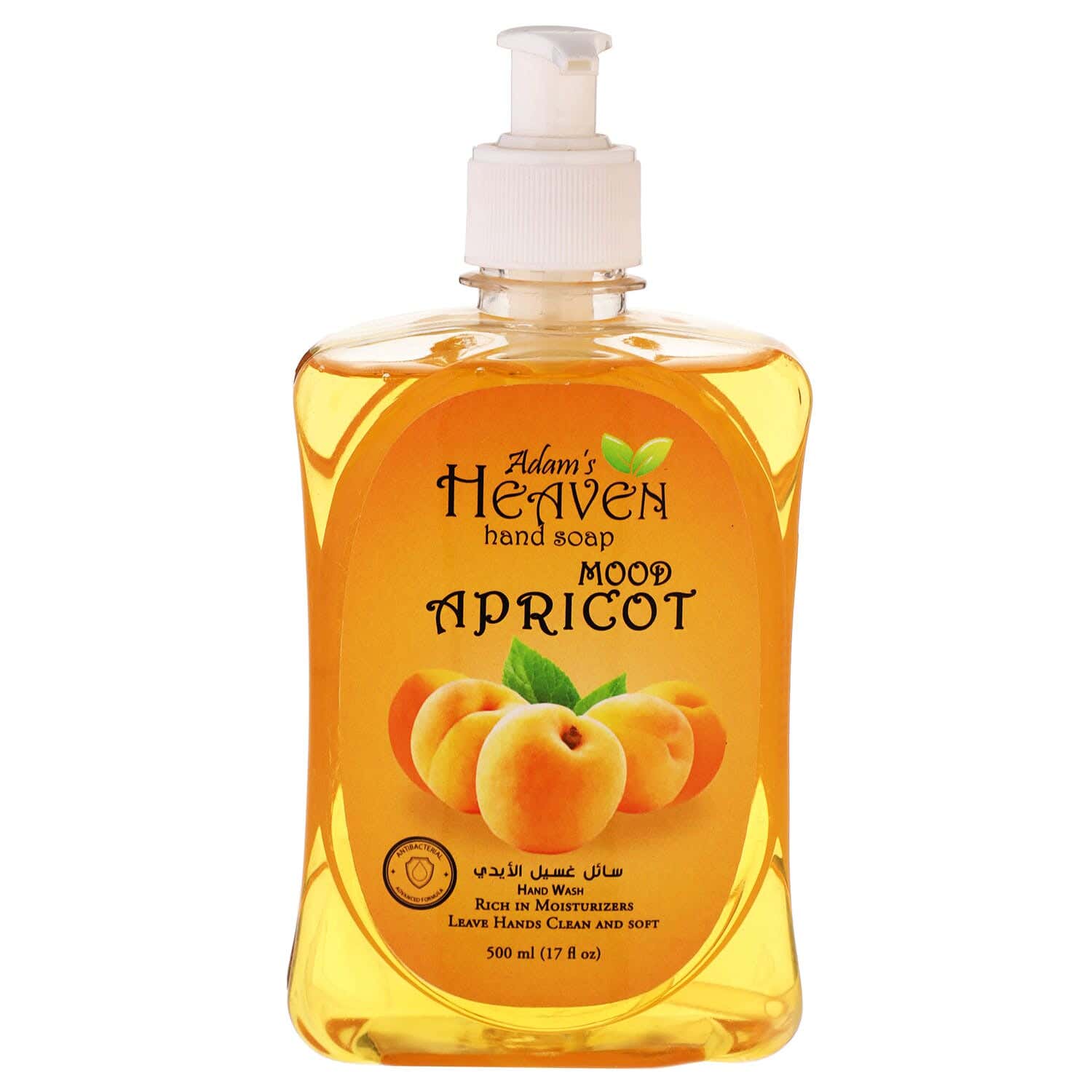 Adams Heaven Gell Hand Wash, Apricot Scent, 500 ml - Orange