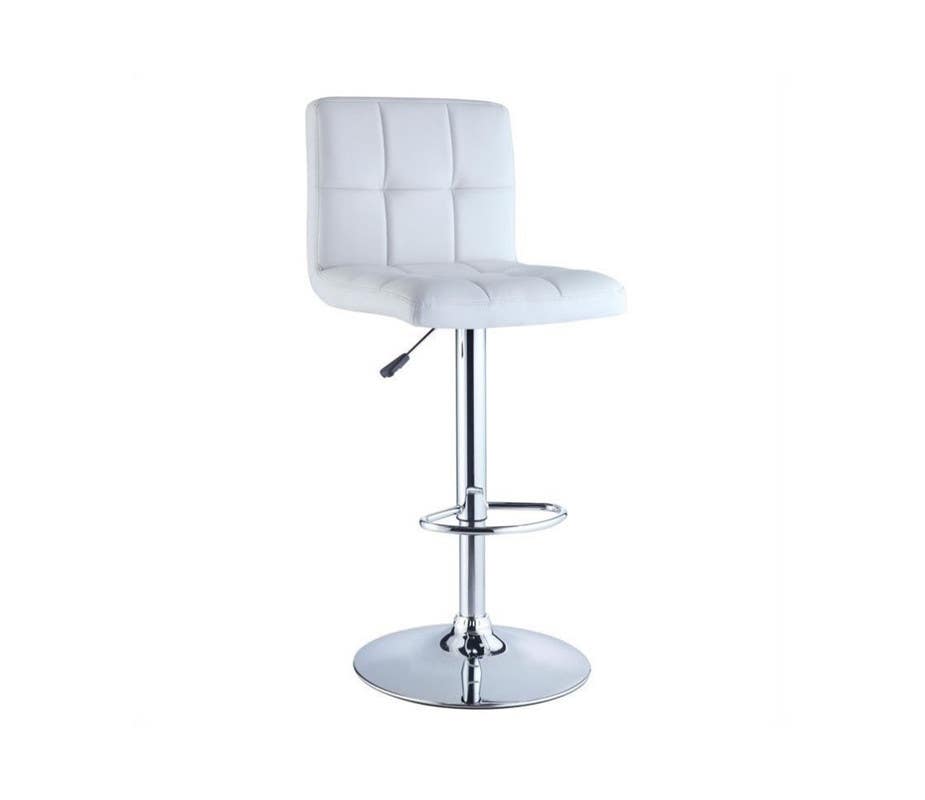 Metal Padded Moving Barstool, 115×47 cm - White
