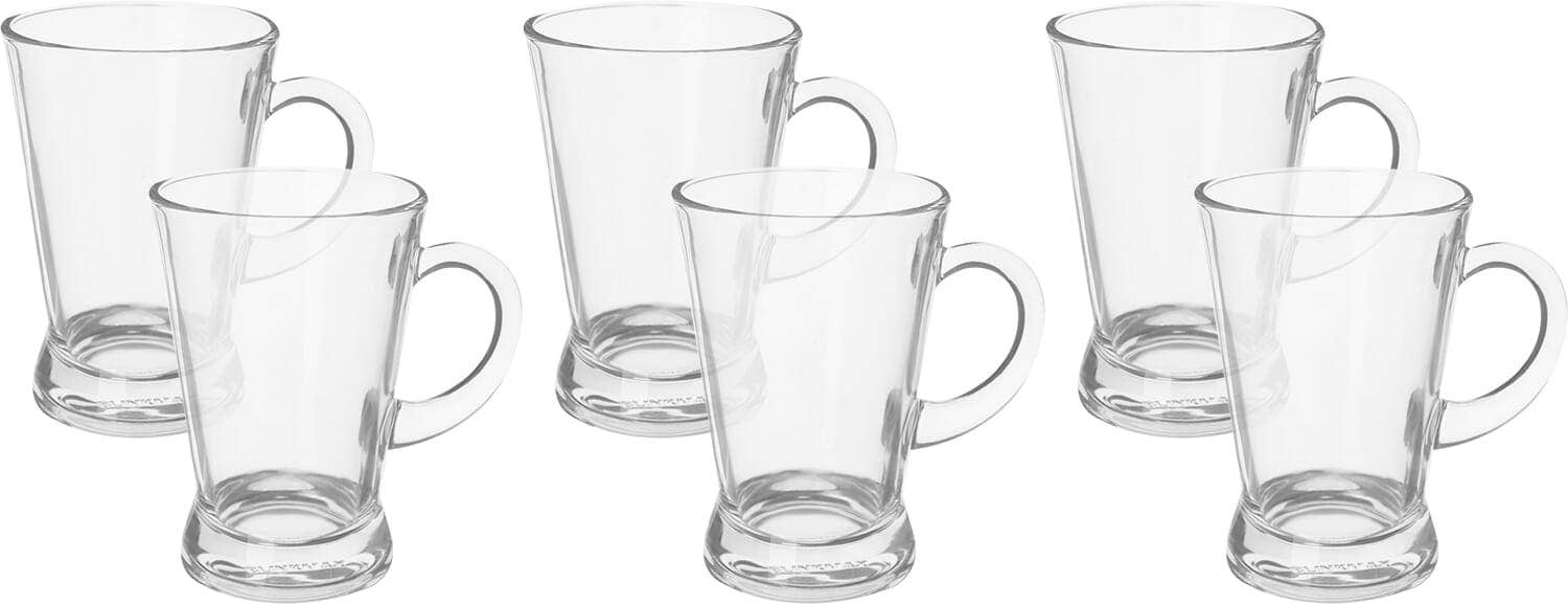 Blink Max Glass Mug Set, 6 Pieces, 165 ml - Clear