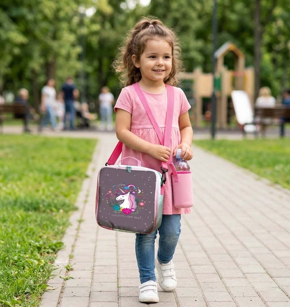 Insulated lunch bag for children, 3 liters, 24×10×24 cm, waterproof - multicolor