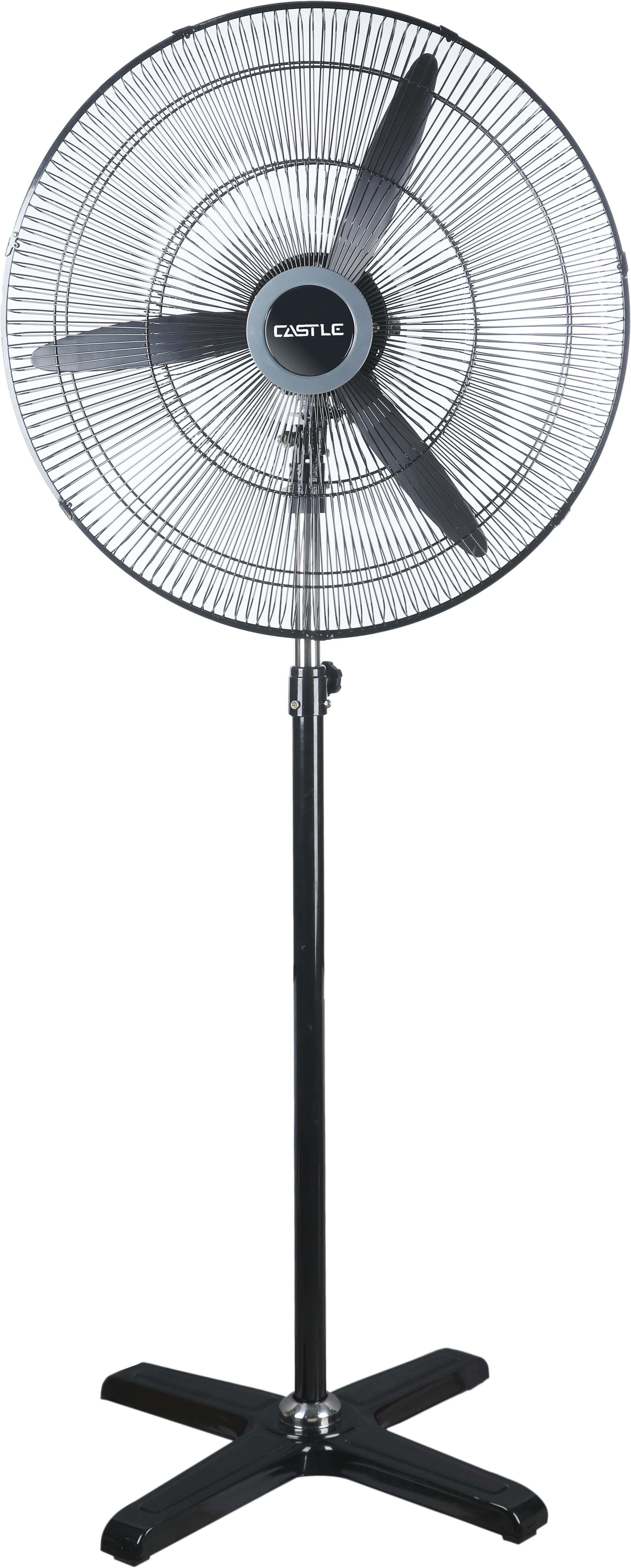 Castle Fas5026N Stand Fan, 26 Inch, 3 Blades, 3 Speeds - Black