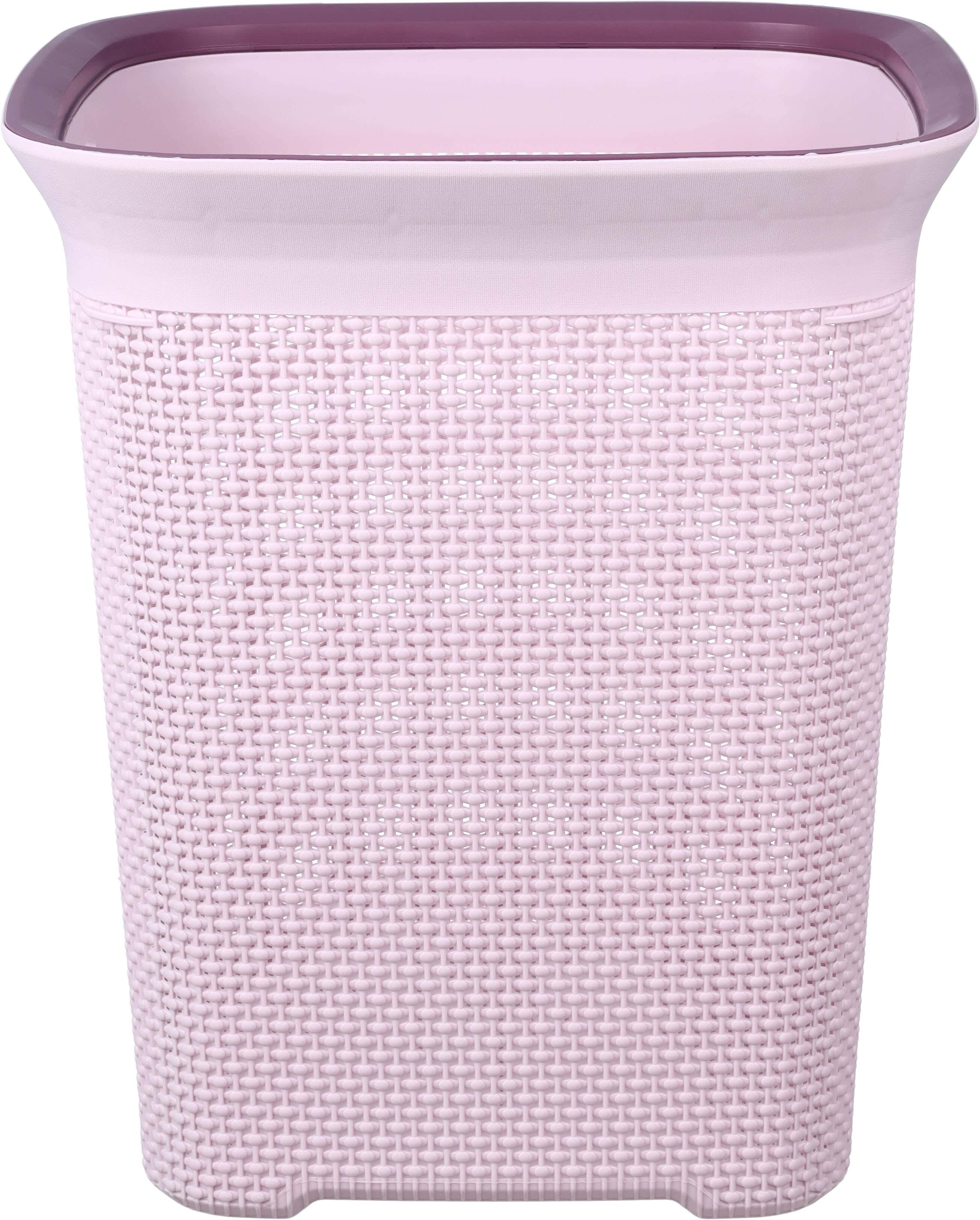 Al Wataneya Plastic Laundry Basket, 45×49 cm - Cashmere