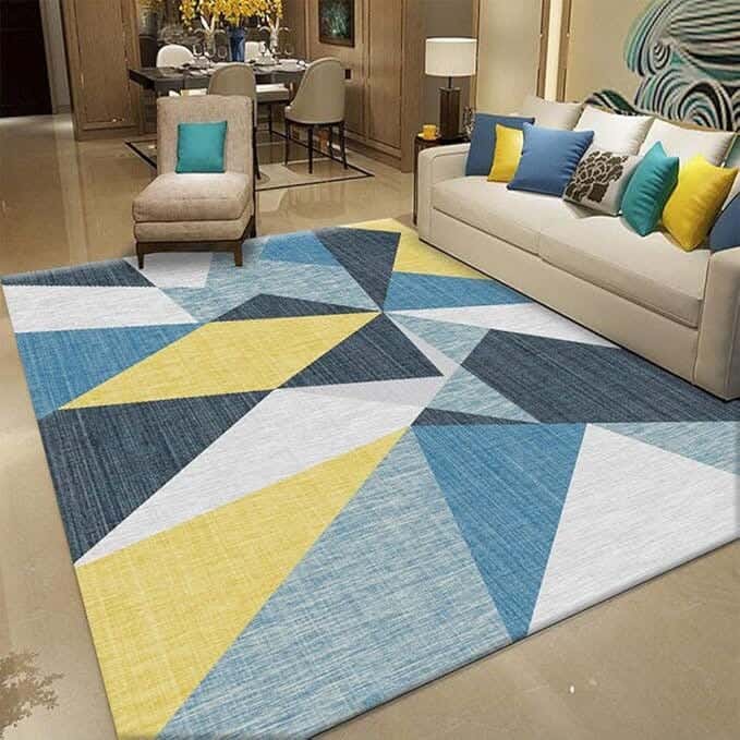 Line Sleep Dots Fabric Carpet protector, 160x250 cm - Multicolor