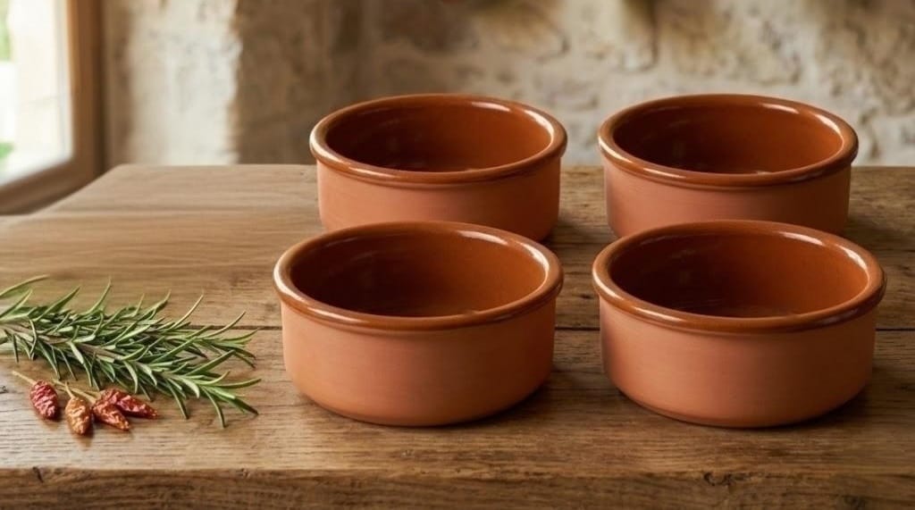 Earthenware Oven Dish set, 4 pieces, 10x4 cm - Brown