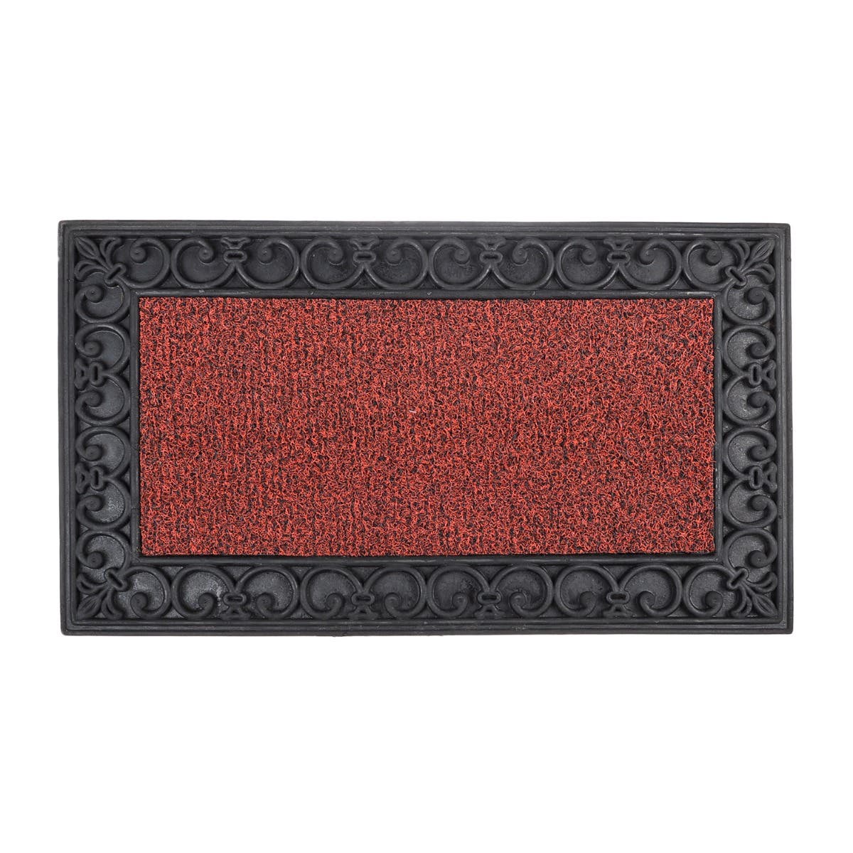 Door Mat, 70x40 cm - Black Red