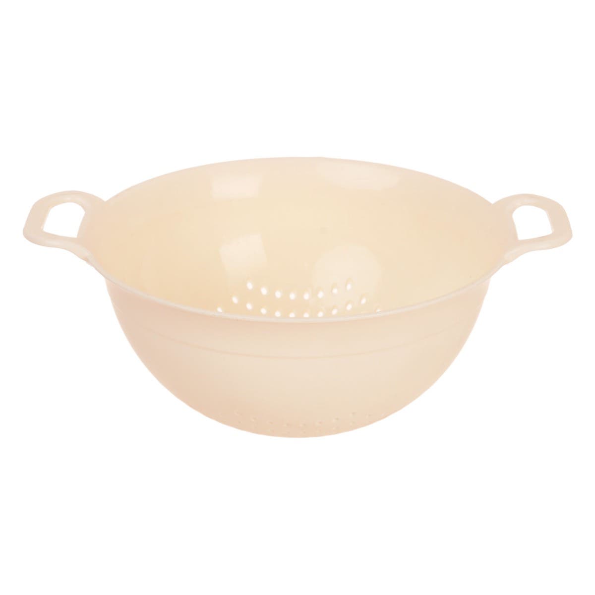Dunya Plastik Round Rice Strainer, 700 ml - Off White