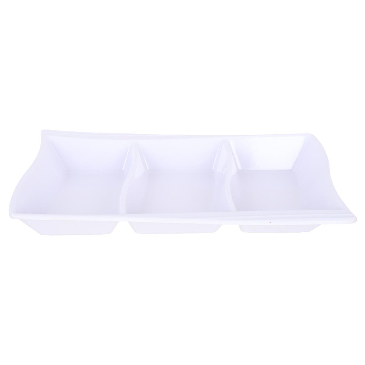 Bright Designs Melamine Nuts Bowl, 3 Eyes, 30 cm - White