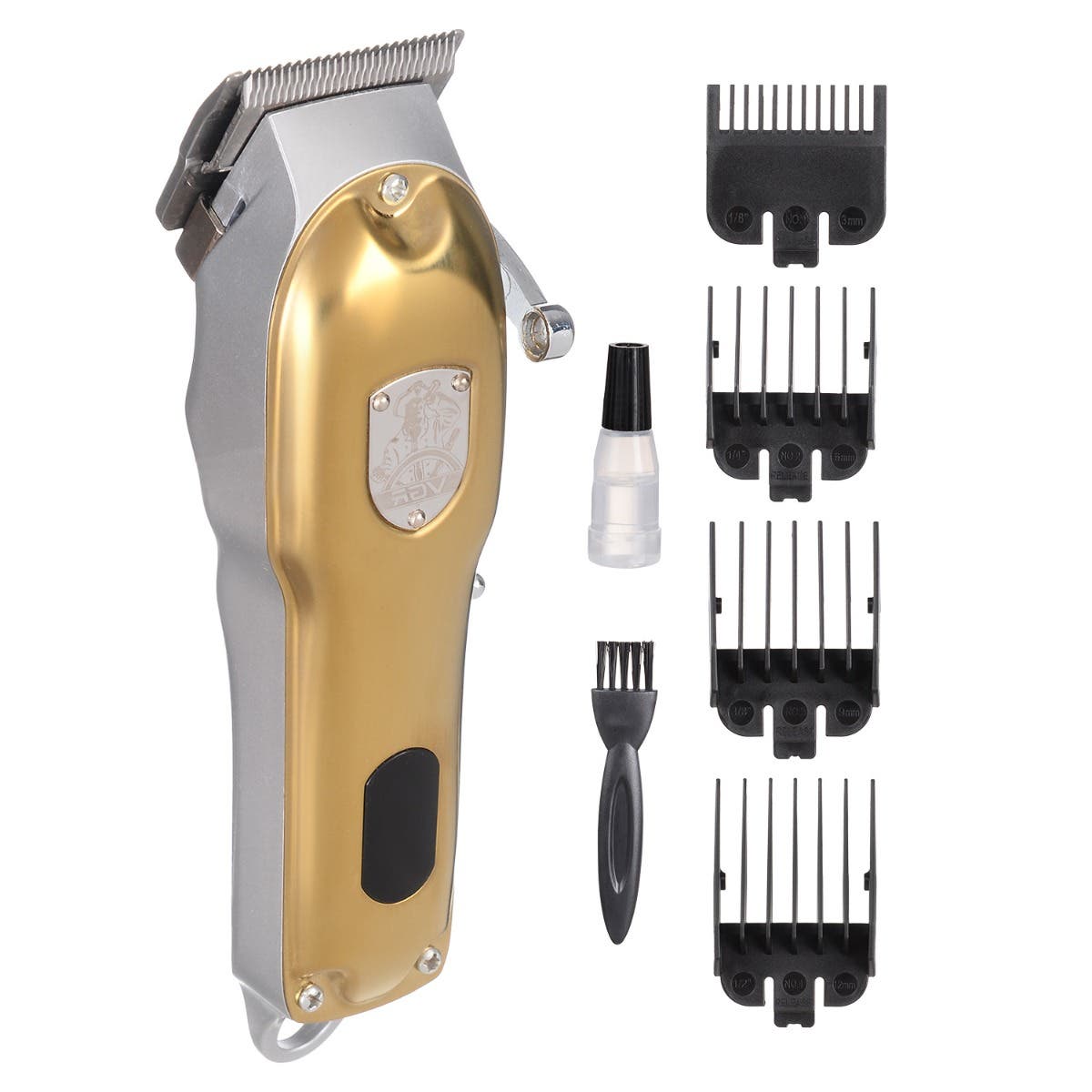 VGR V-652 Hair Trimmer, 4 Combs, Digital Screen - Gold