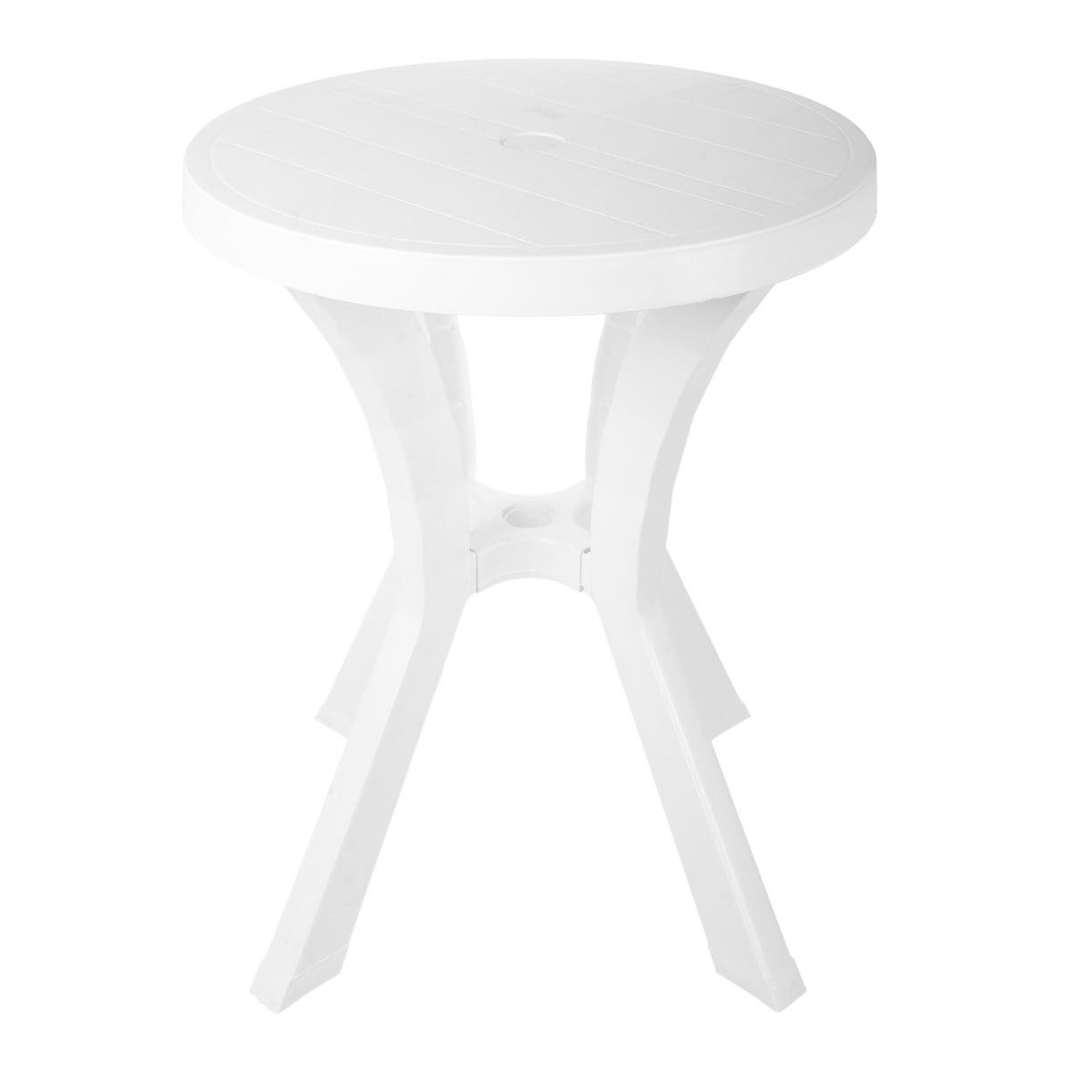 El Helal & Star Carmen Round Plastic Table, 60×65 cm - White
