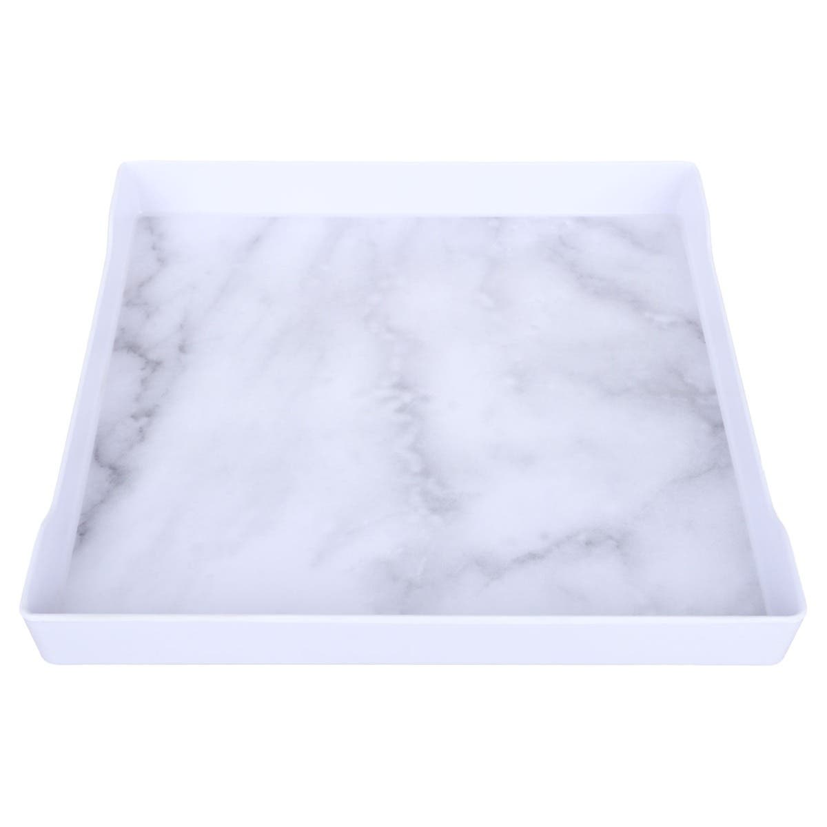 Bright Designs Square Melamine Serving Tray, 38 cm - White